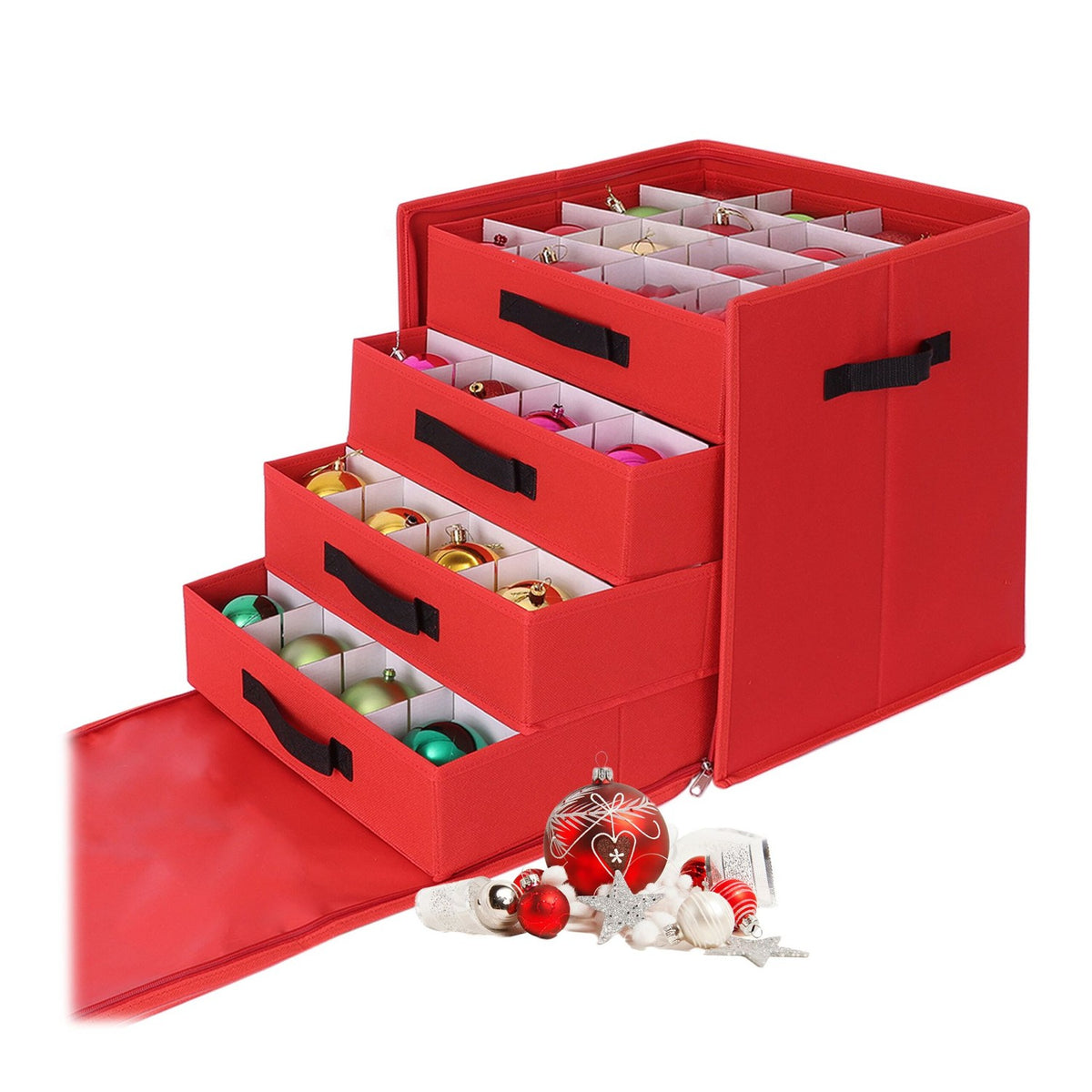 Christmas Bauble Storage Box with Adjustable Dividers