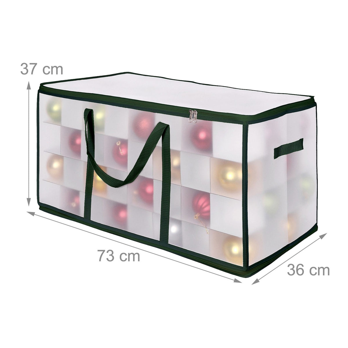 Christmas Bauble Storage Box with Adjustable Dividers