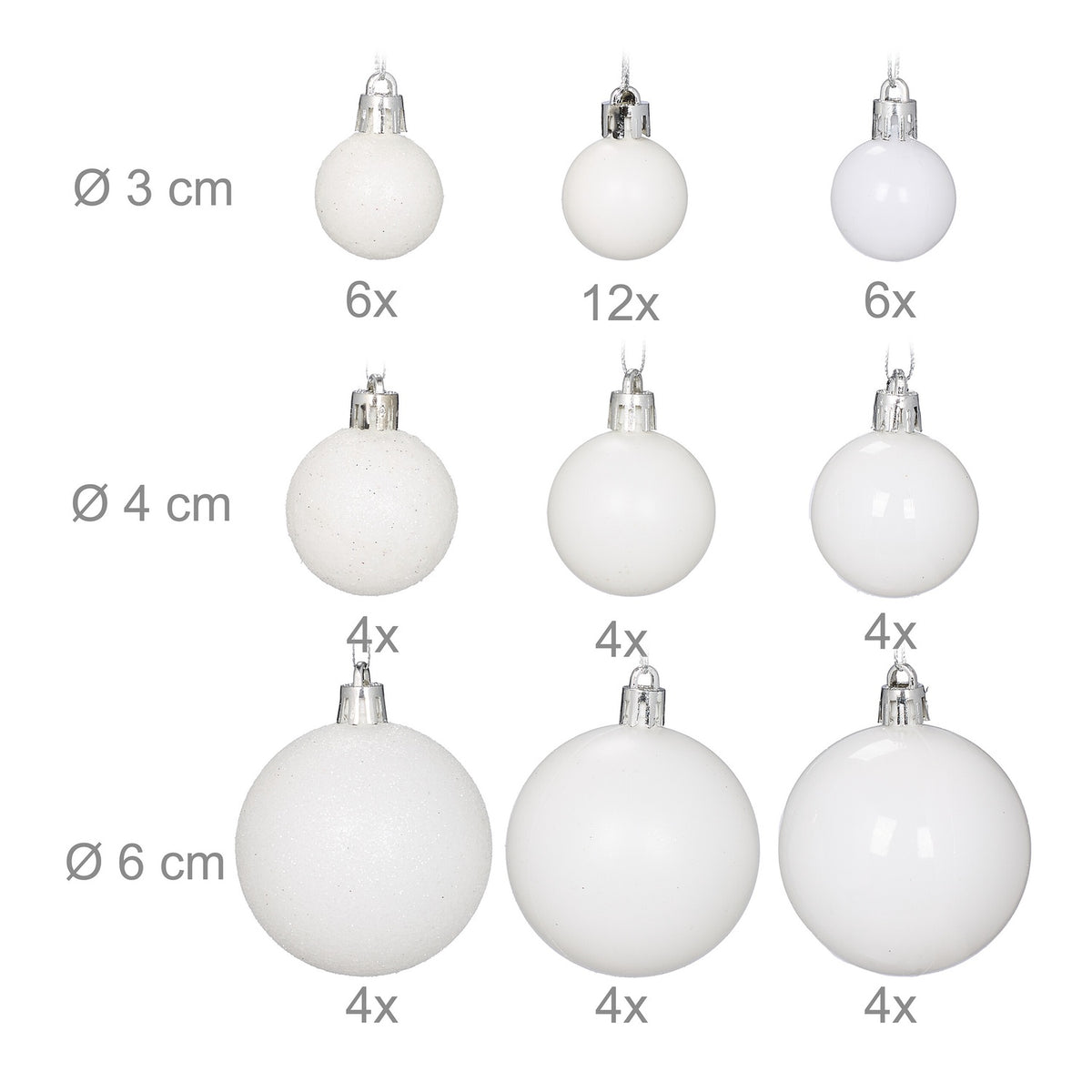 Christmas Ornaments Set, 100 Pieces, 10 Designs