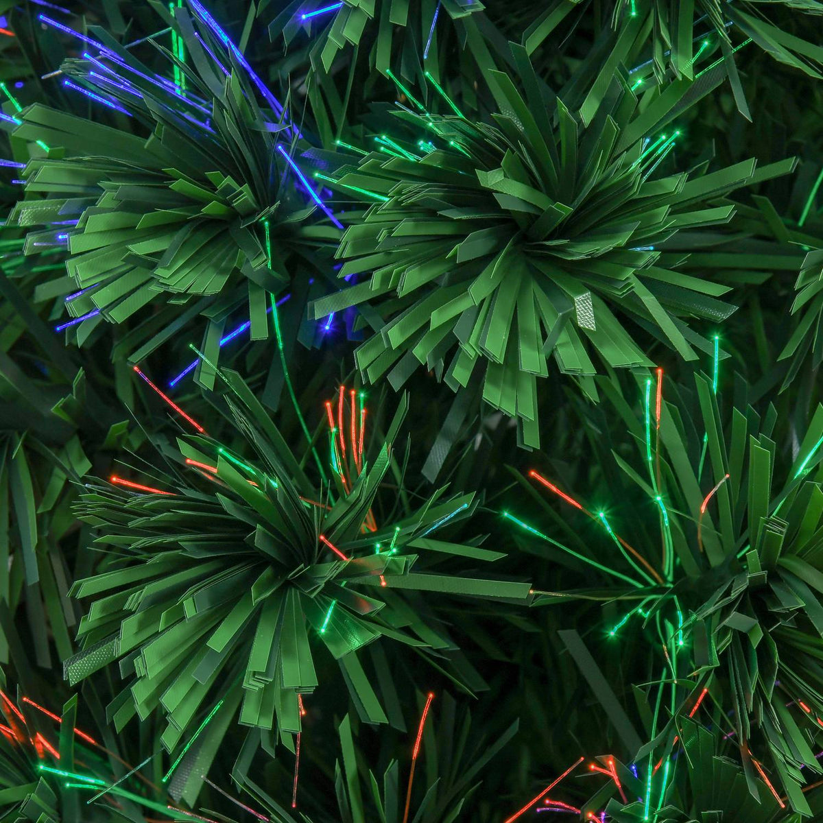 Christmas Tree 0.9 M Artificial Fir Tree 90 Branches With Led Lights Anti-Slip Pads Can Be Dismantled Fiber Optic Color Changer Pvc Metal Green 45X45X90Cm