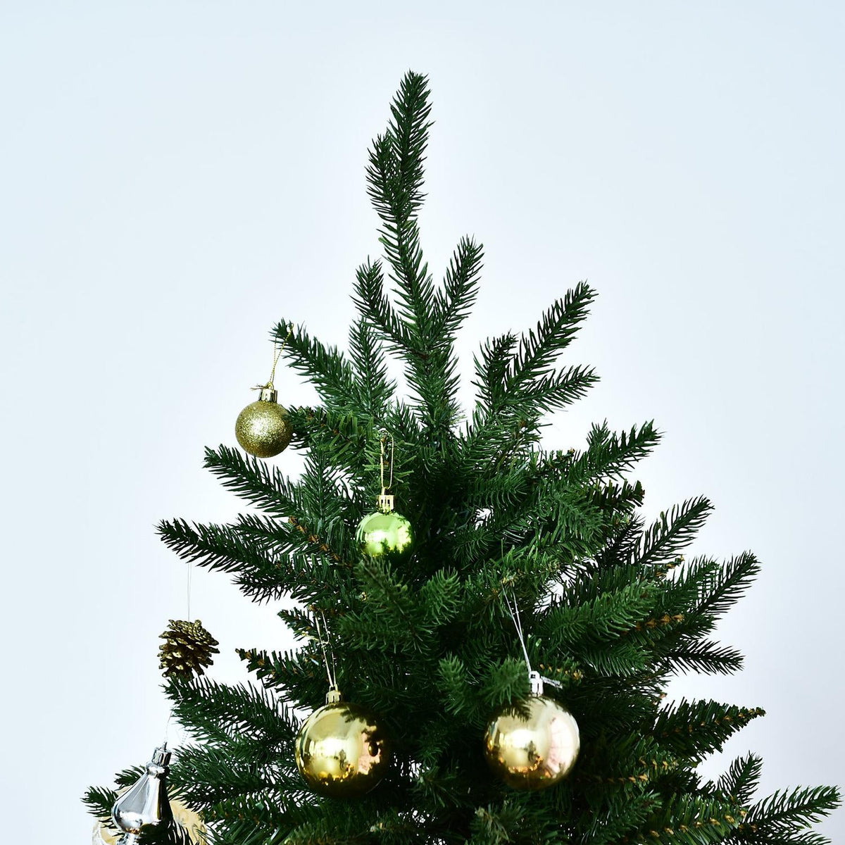 Christmas Tree 1.8 M Artificial Fir Tree 1492 Branches Metal Base Pvc Green Ø115 X 180H Cm