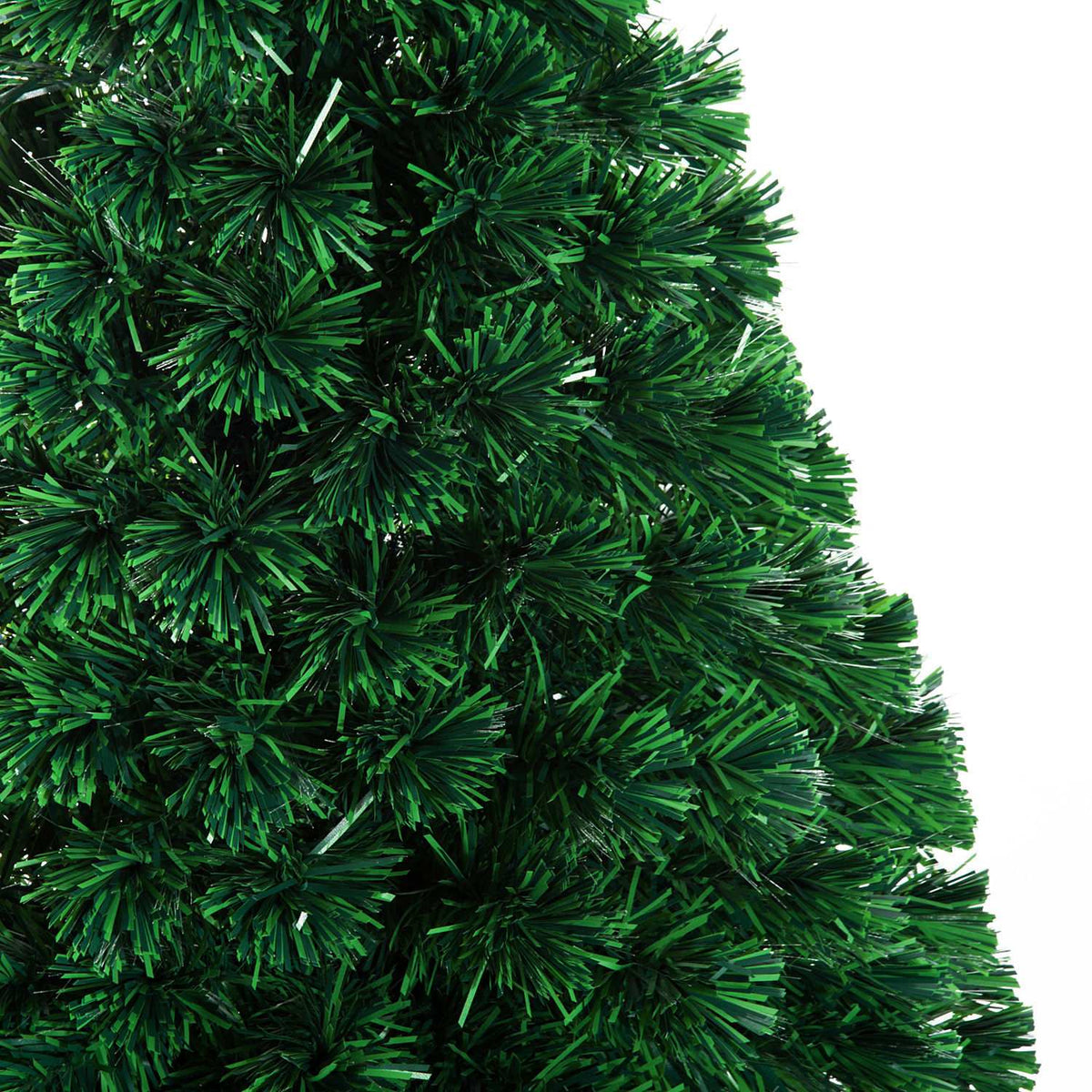 Christmas Tree Artificial Christmas Tree Fir Tree Light Fiber Led Tree With Metal Stand, Fiber Optic Color Changer, Green, 120 Cm