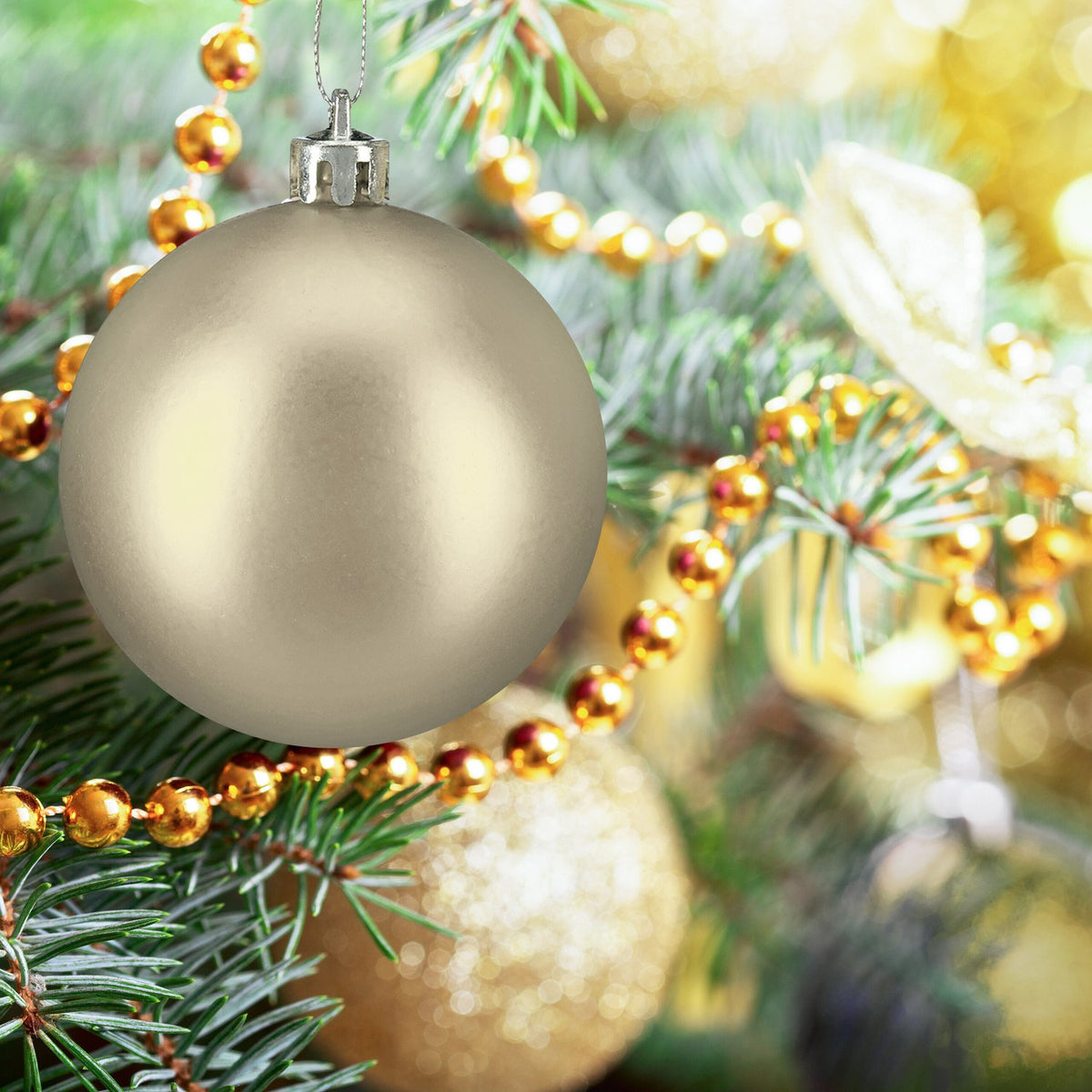 Christmas Tree Baubles Set, 100 Pieces, 3 Designs