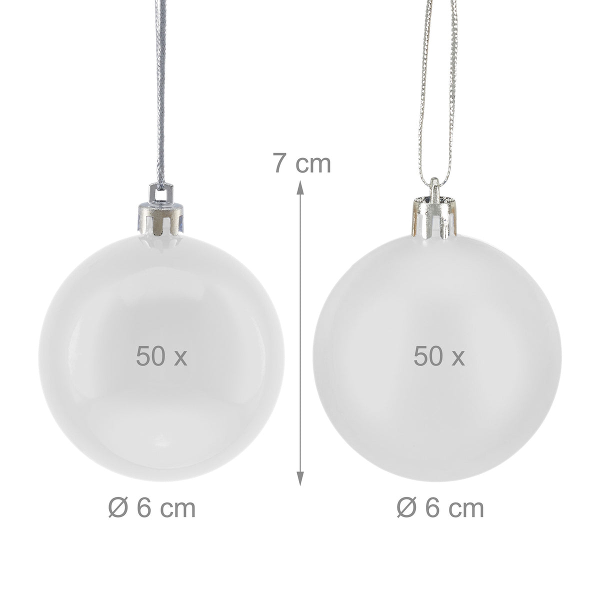 Christmas Tree Baubles Set, 100 Shiny Ornaments