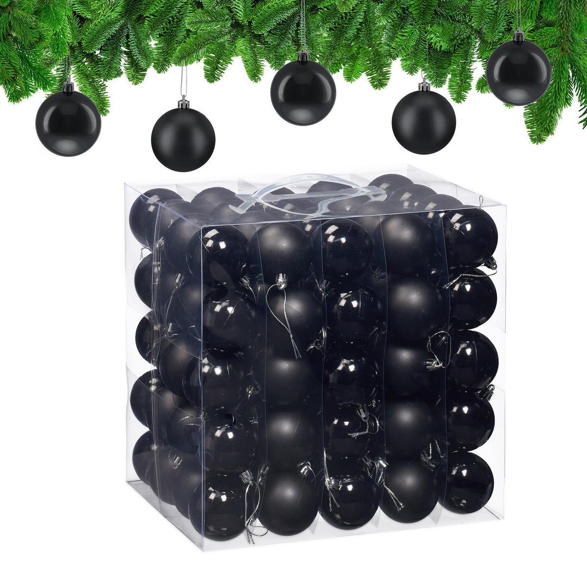 Christmas Tree Baubles Set, 100 Shiny Ornaments