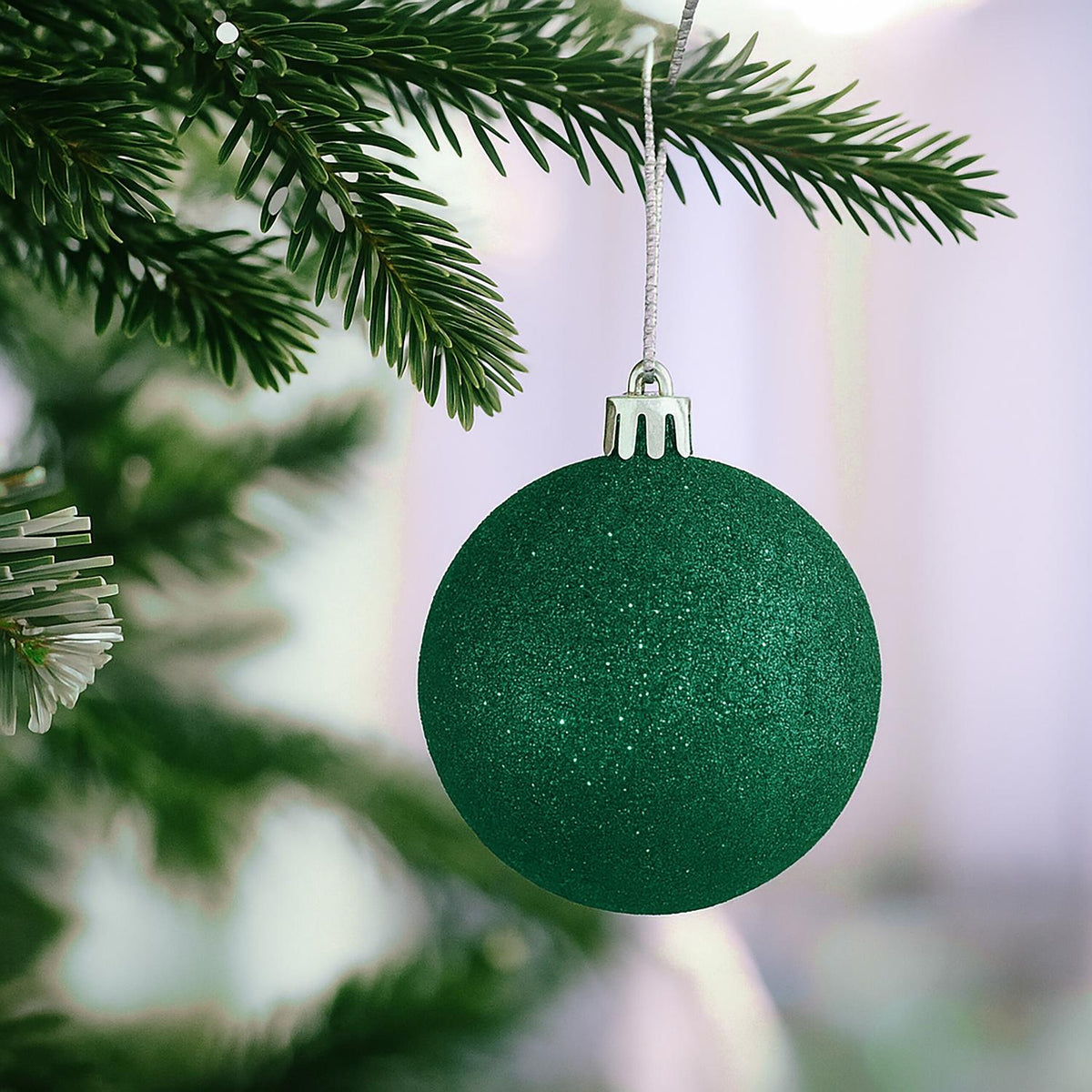 Christmas Tree Baubles Set, 30 Plastic Decorations