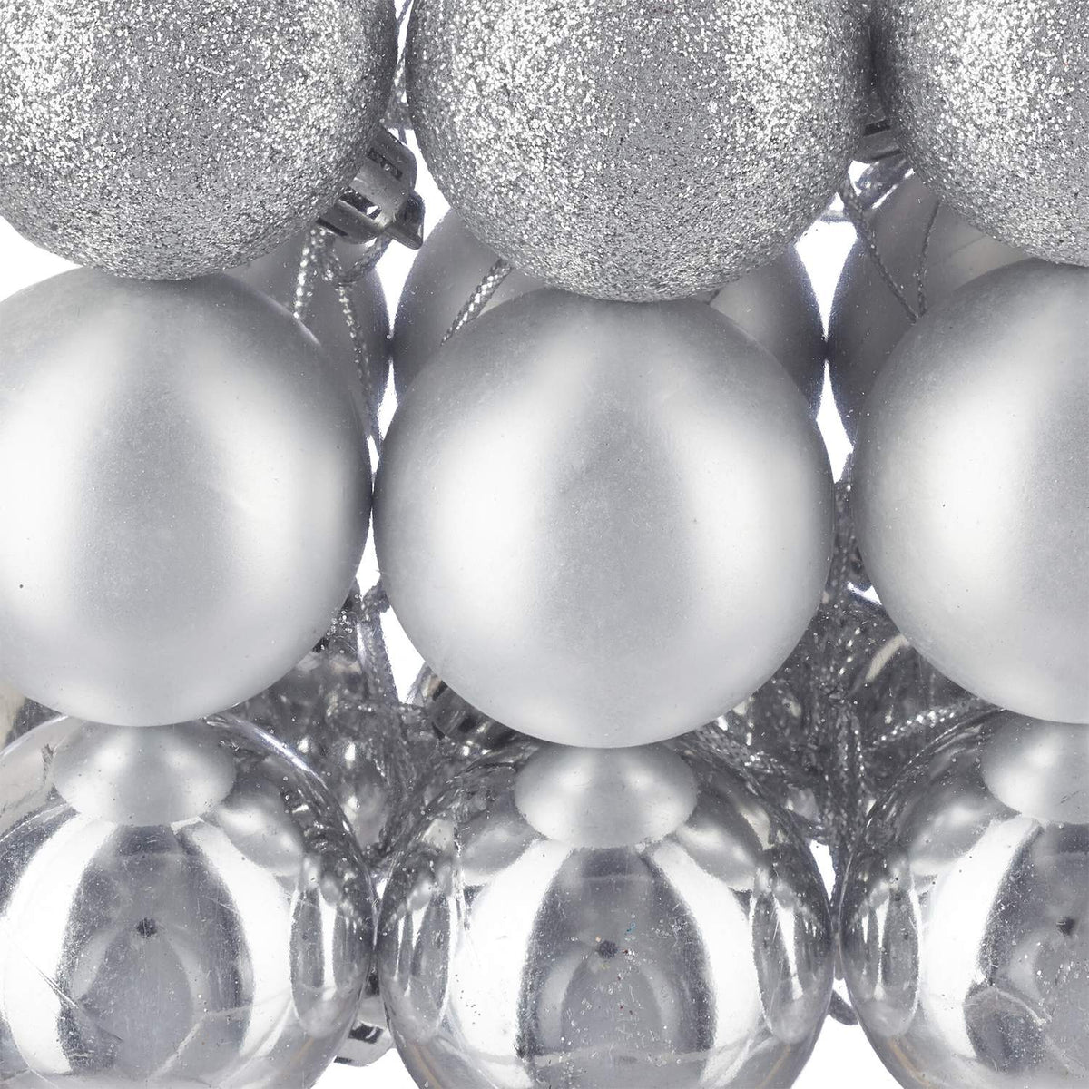 Christmas Tree Baubles Set, 3 Designs, 100 Pieces