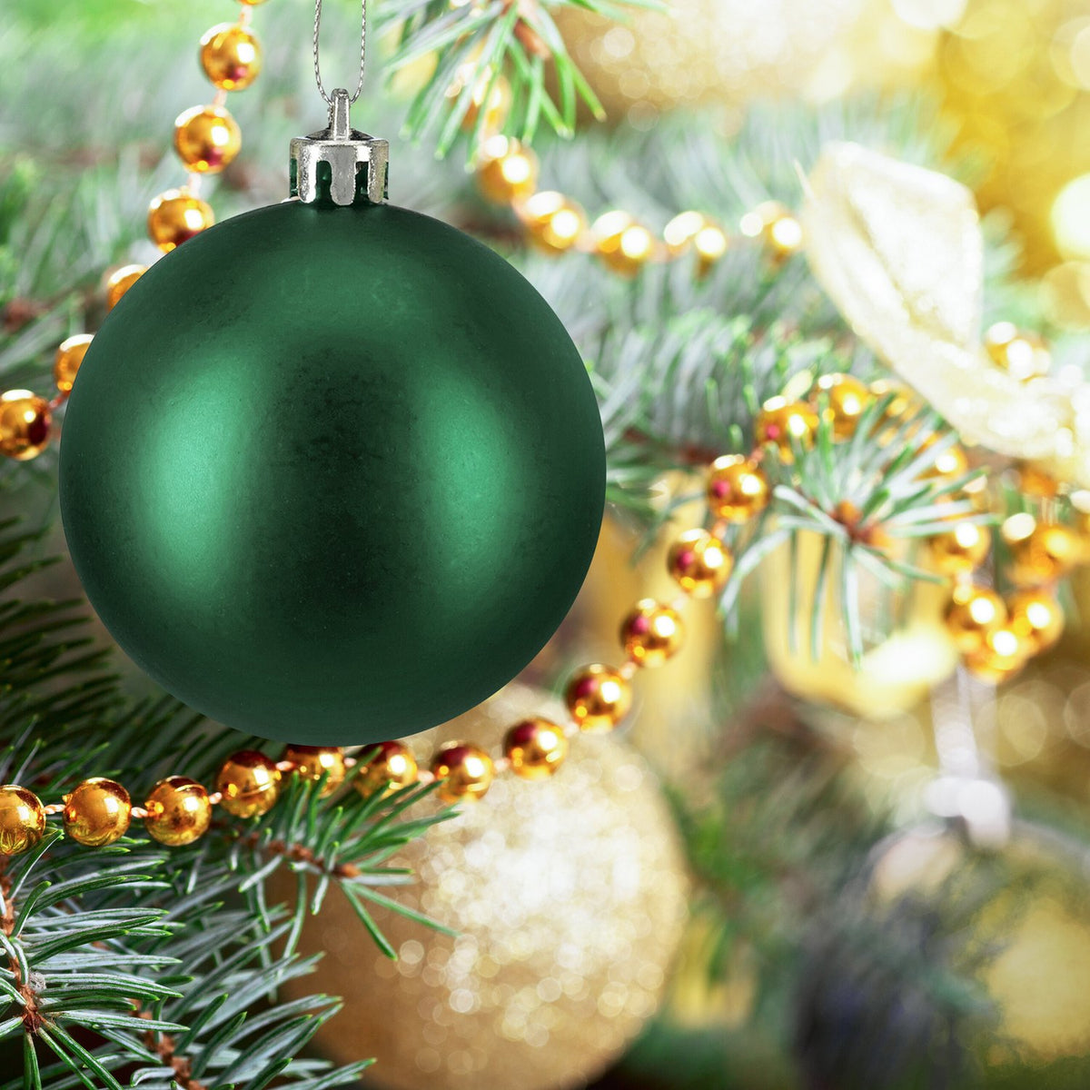Christmas Tree Baubles Set, 50 Pieces, Matte/Glitter/Glossy