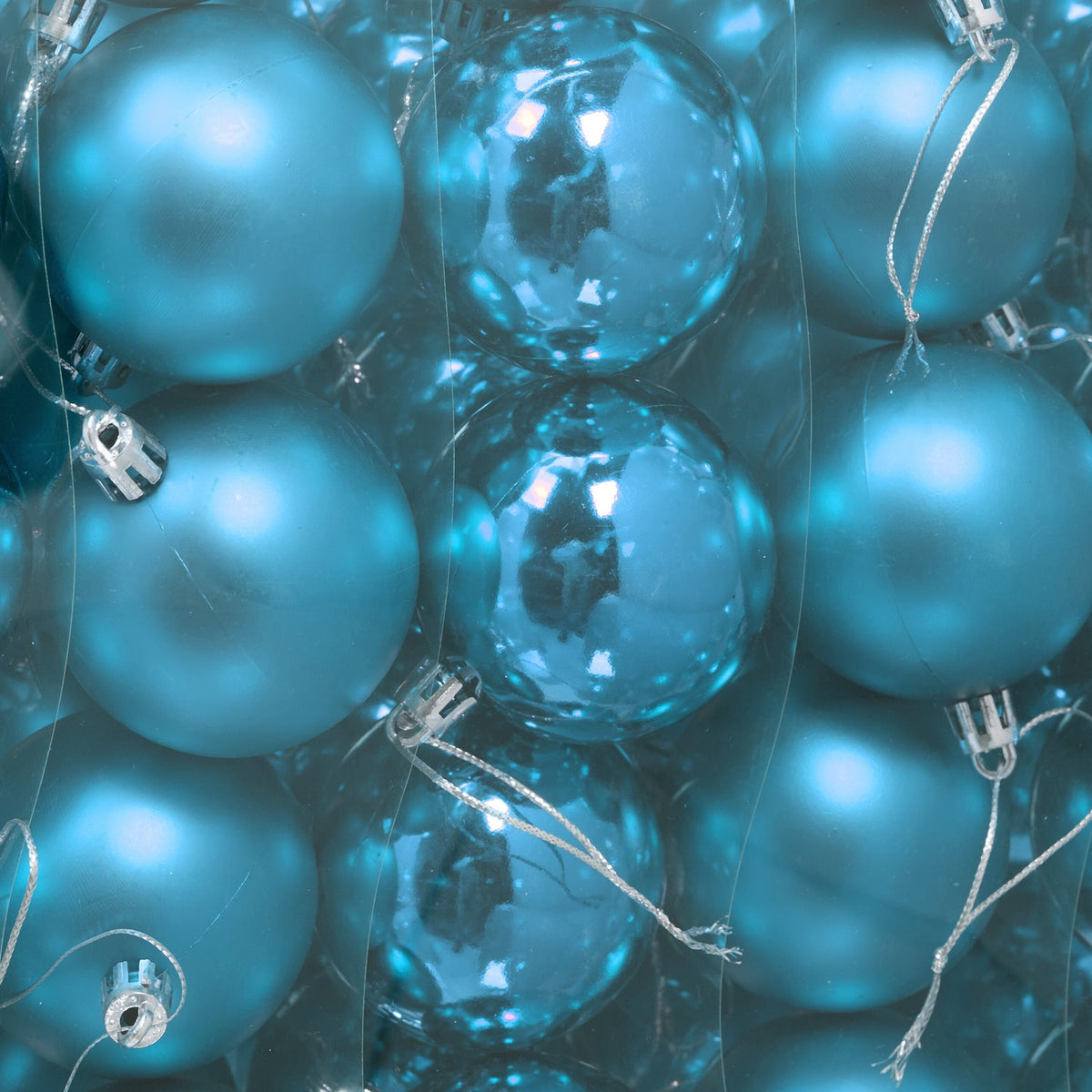 Christmas Tree Baubles Set, Matte & Glossy, 50 Pieces