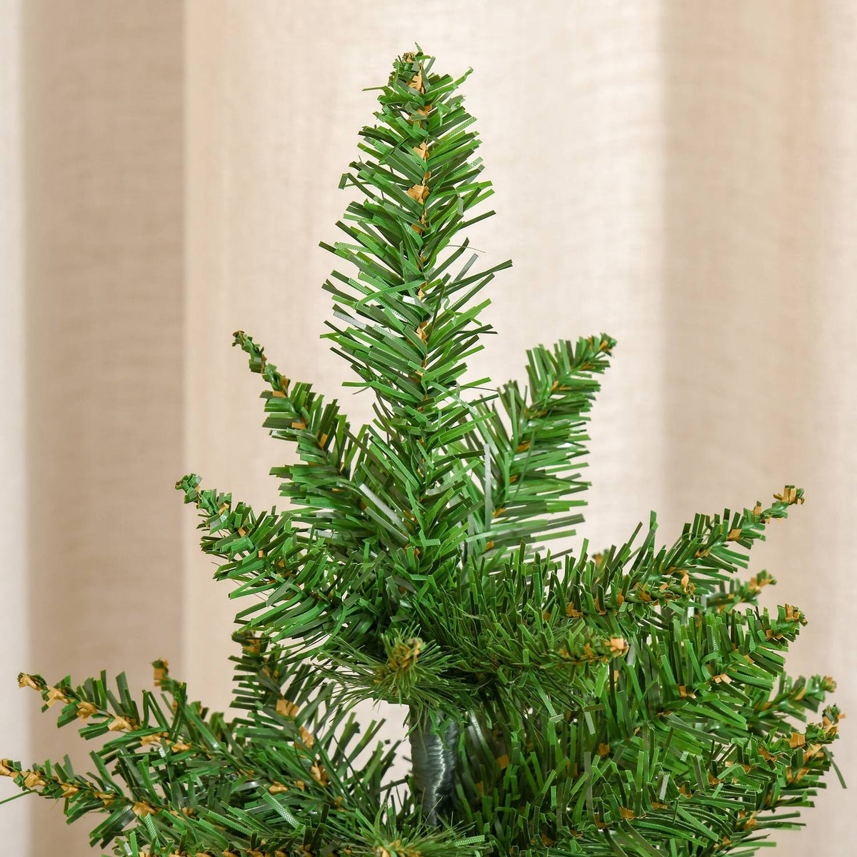 Christmas Tree For Table 0.6 M Small Christmas Tree Artificial Fir 70 Branches Linen Pvc Cement Green Ø35 X 60H Cm