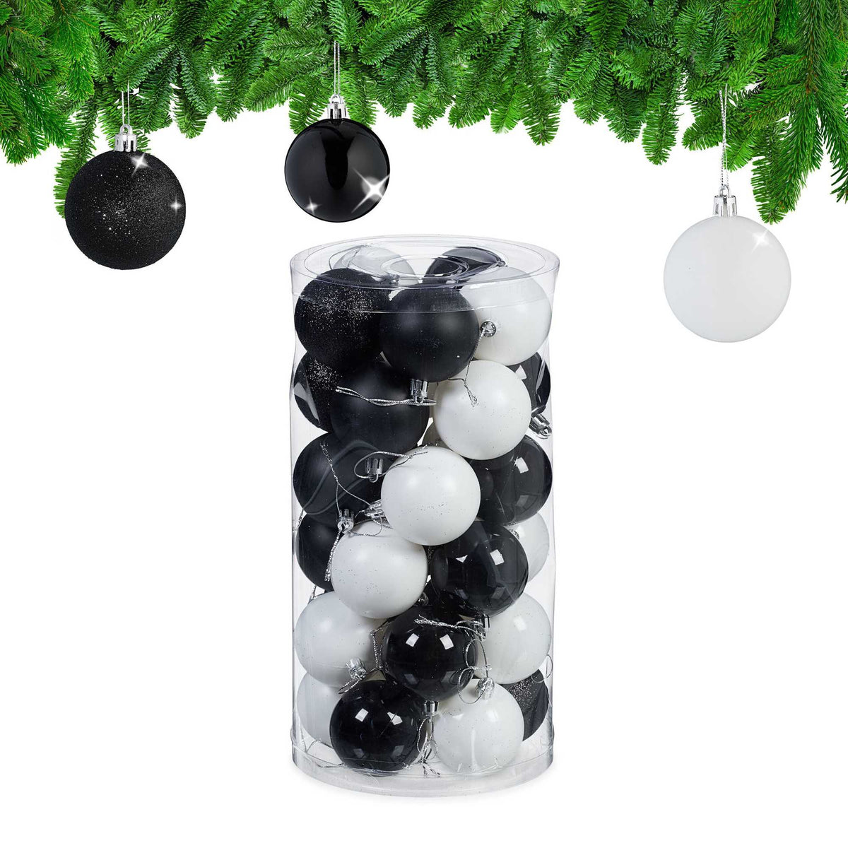 Christmas tree balls in a set of 30