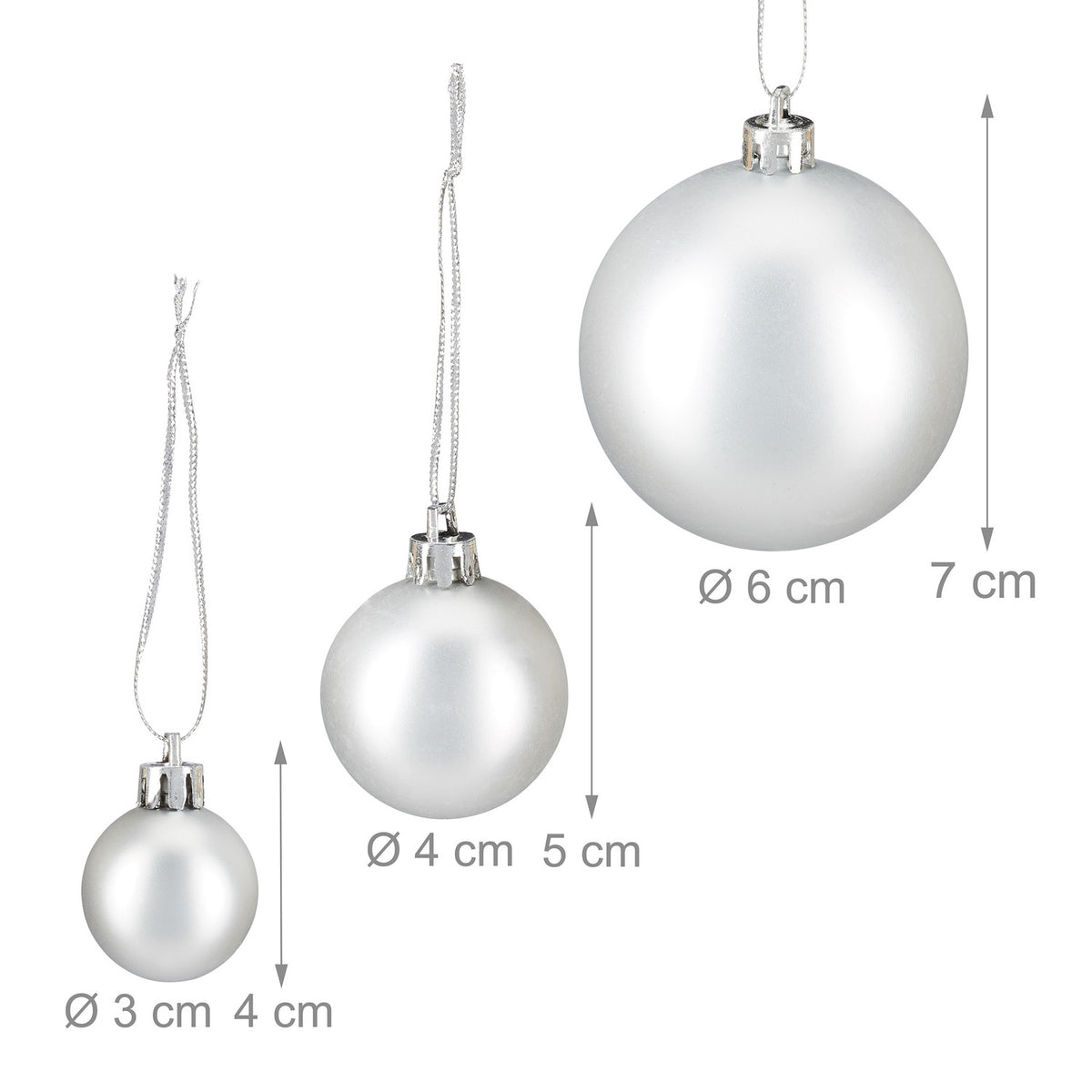 Christmas tree balls in sets of 100