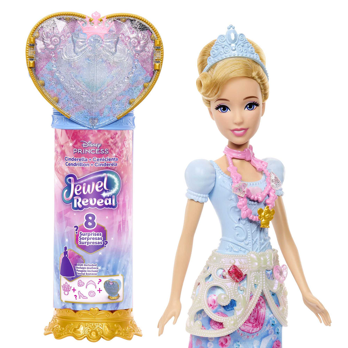 Cinderella Heart Wand with Doll and Accessories Set