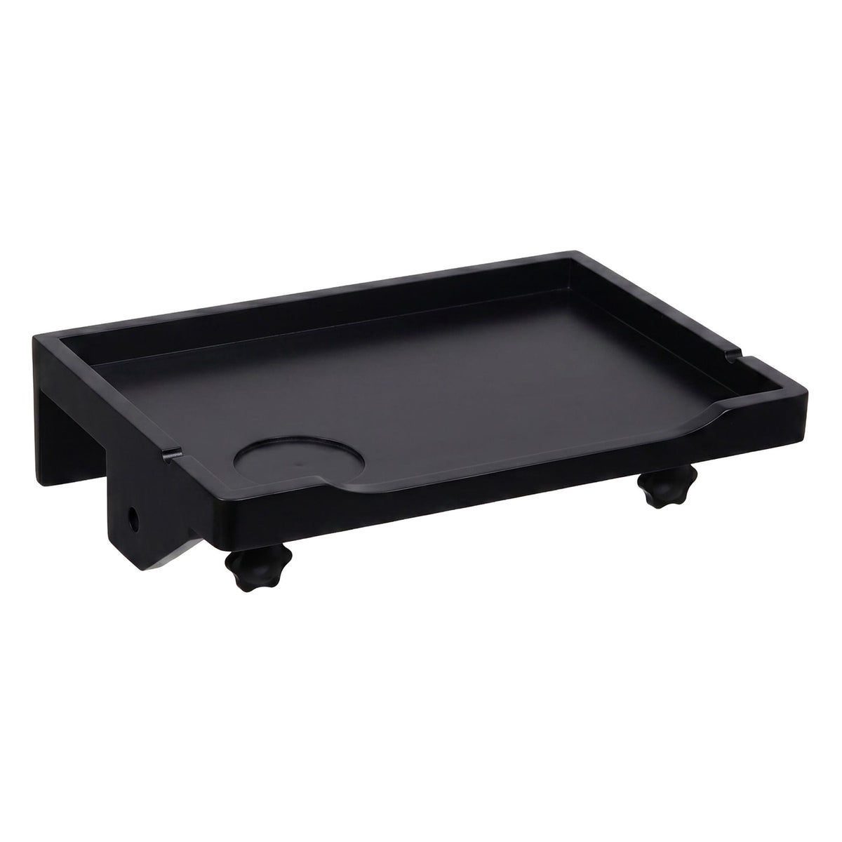 Clamp-On Bamboo Bedside Shelf with Cup Holder – Black
