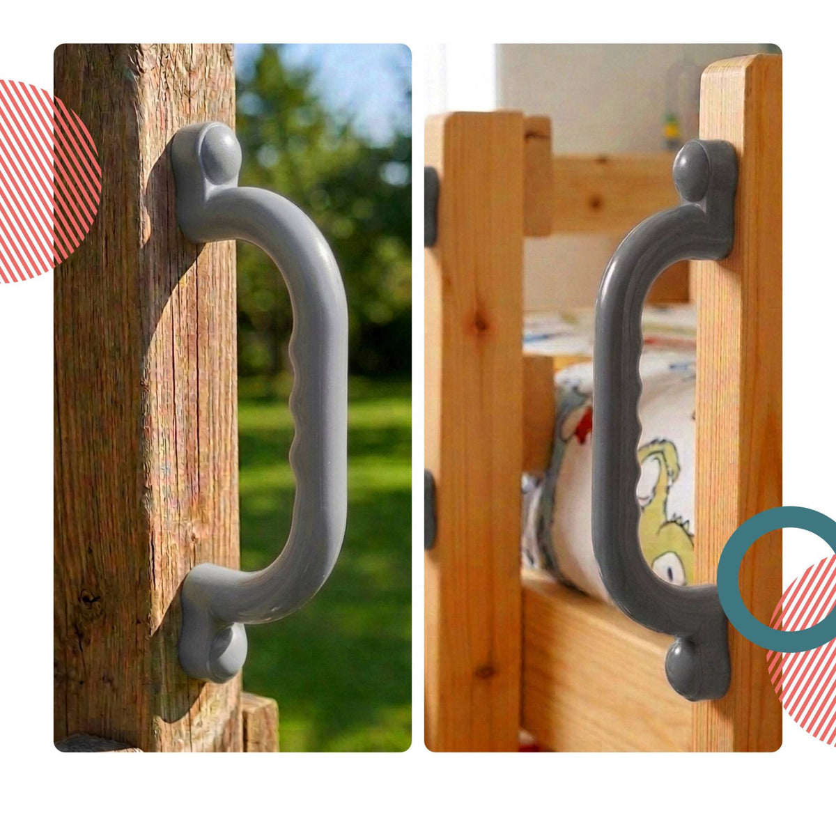 Climbing Frame Handholds Set, Weatherproof with Screws
