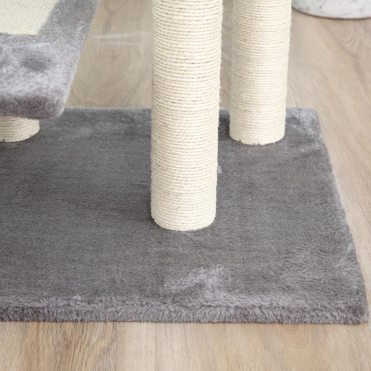 Climbing Tree For Cats Play & Scratching Post With Stairs, 5 Levels, Beige/Grey, 48X48X99.5Cm