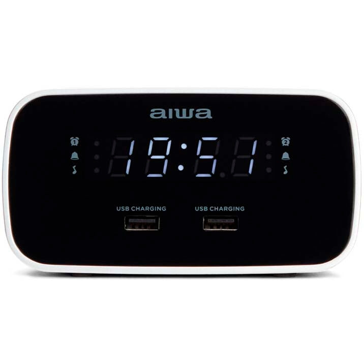 Clock Radio with Dual Alarms and USB Charging – Black