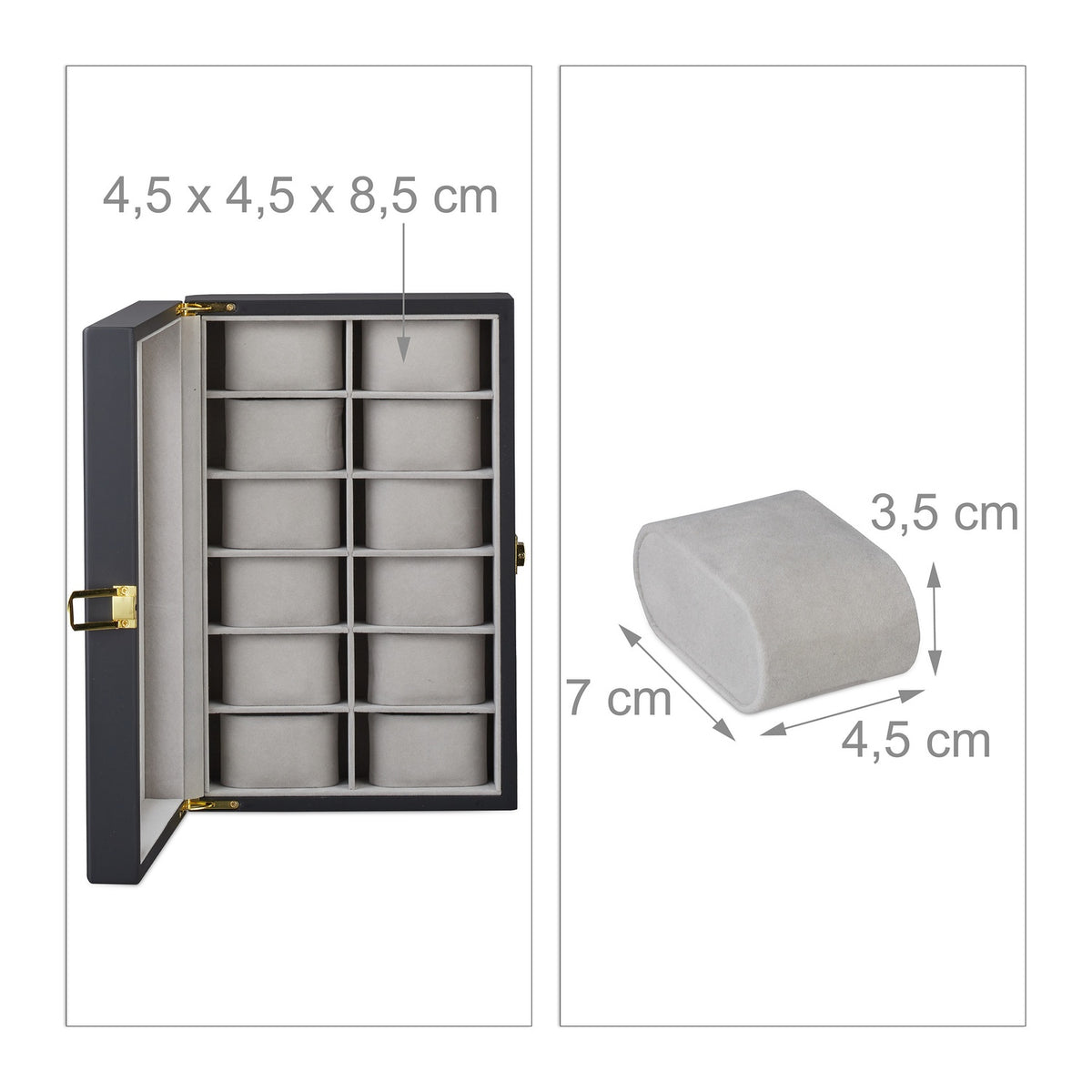 Clock box with 12 compartments