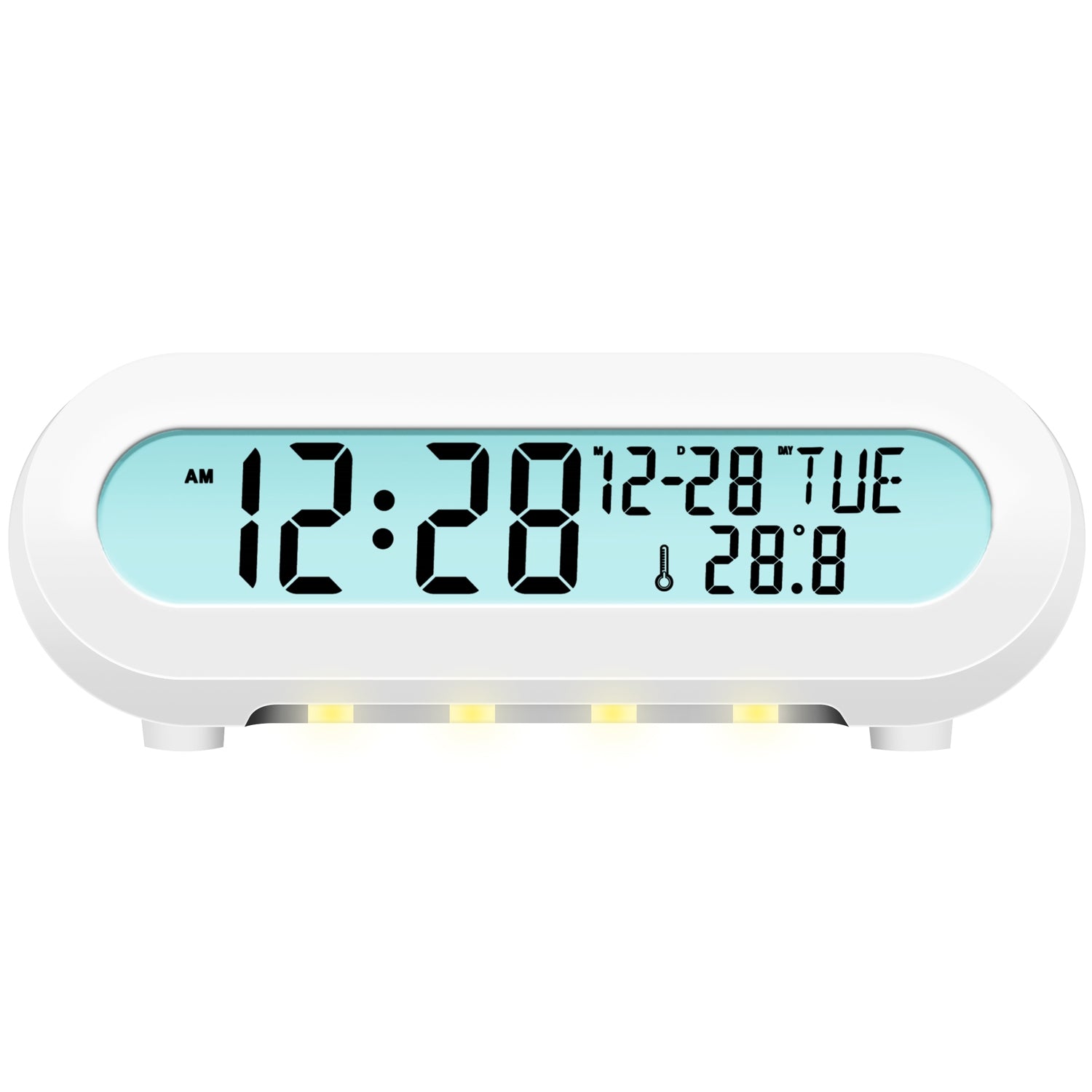 Clock radio Temp/Humidity USB-C/Battery operation White