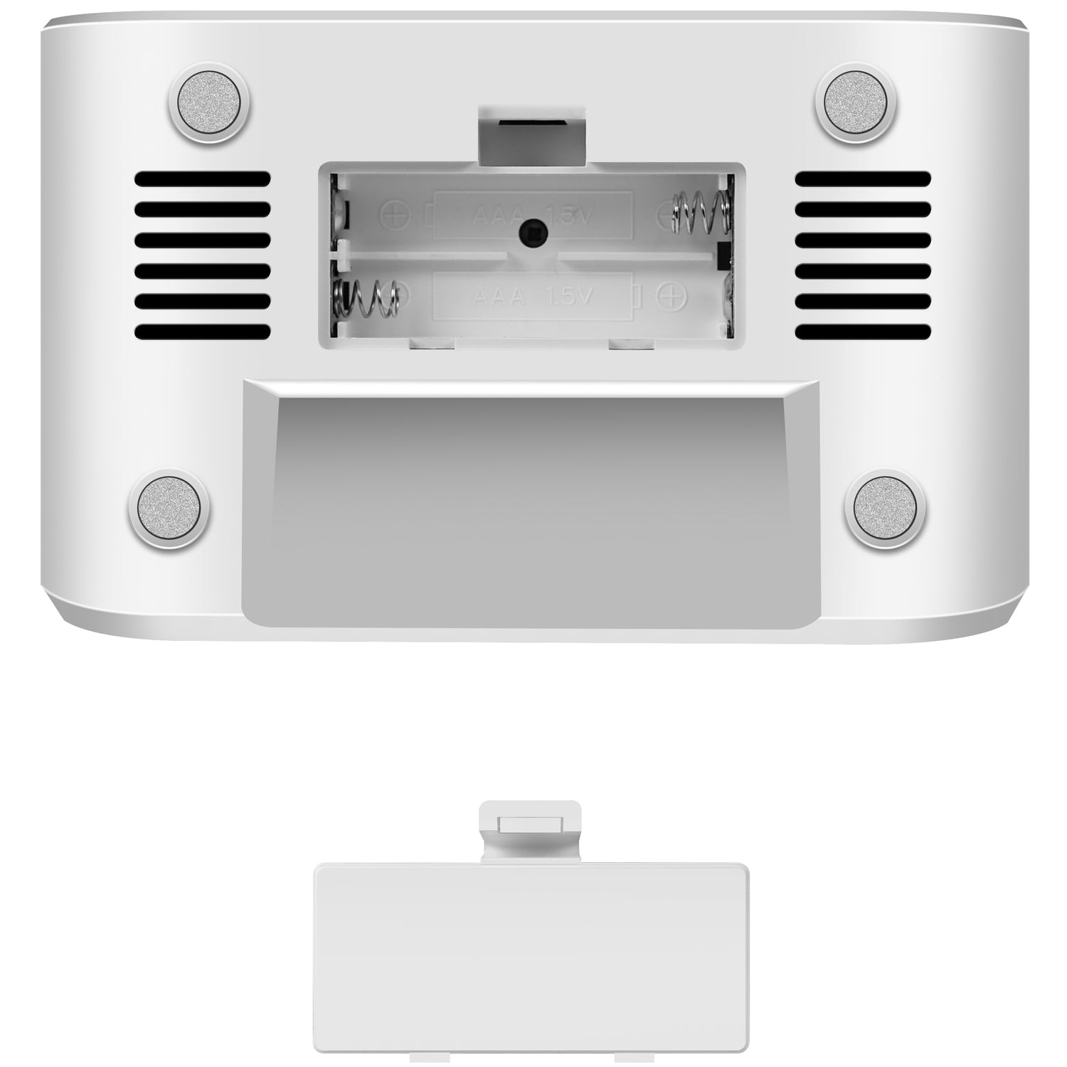 Clock radio Temp/Humidity USB-C/Battery operation White