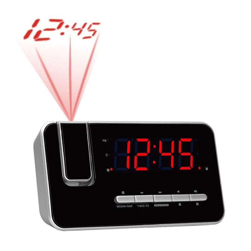 Clock radio with projection