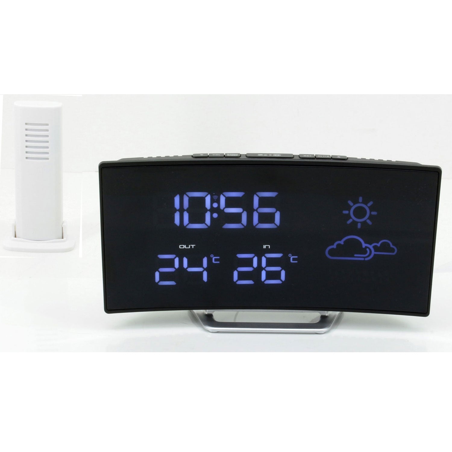Clock radio with weather station