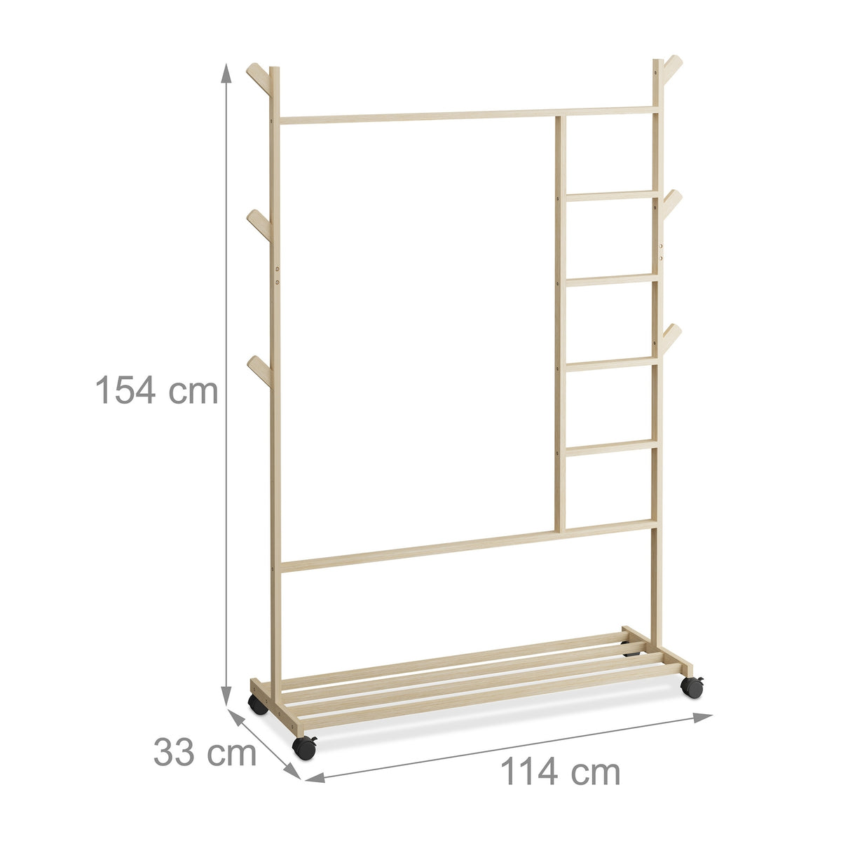 Clothes hanger bamboo rollable