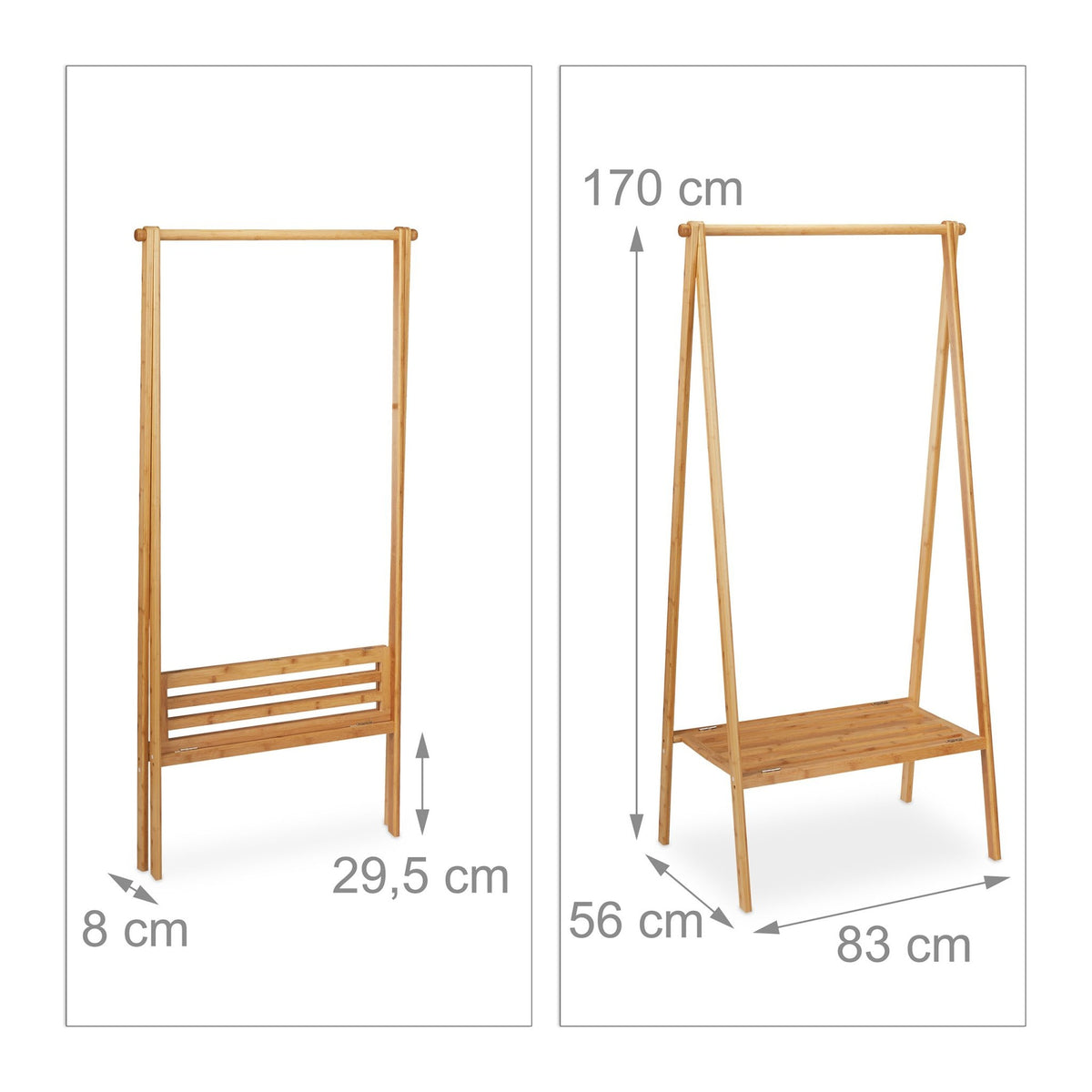 Clothes hanger foldable bamboo