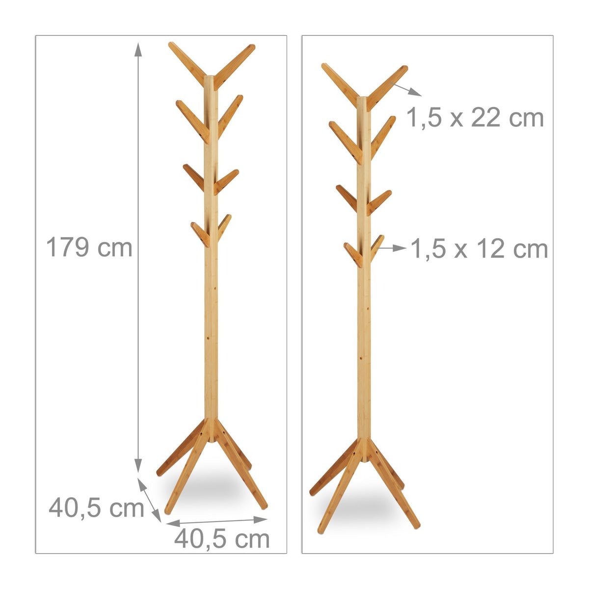 Clothes hanger in bamboo