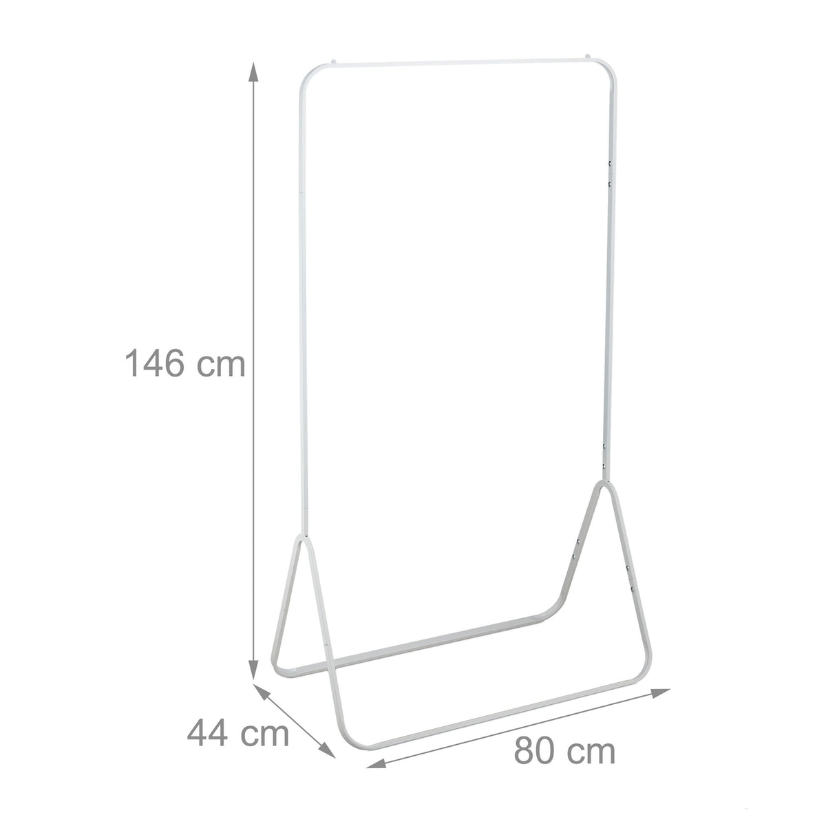 Clothes hanger in white metal
