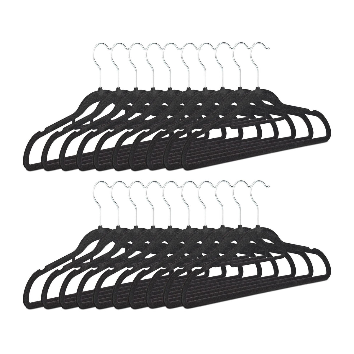 Clothes hanger narrow set of 20 velvet