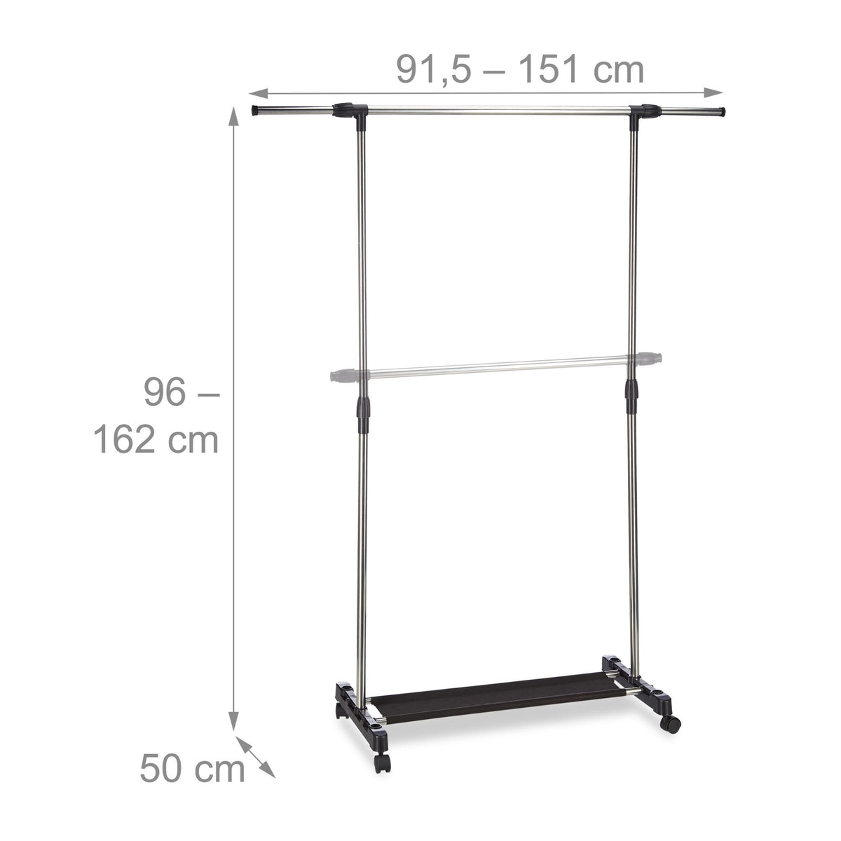 Clothes hanger on wheels