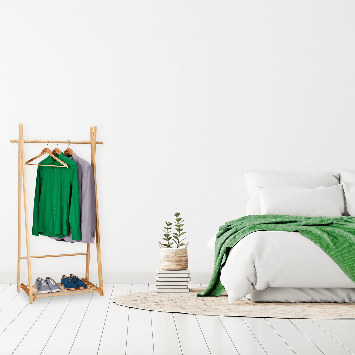 Clothes hanger with drawer