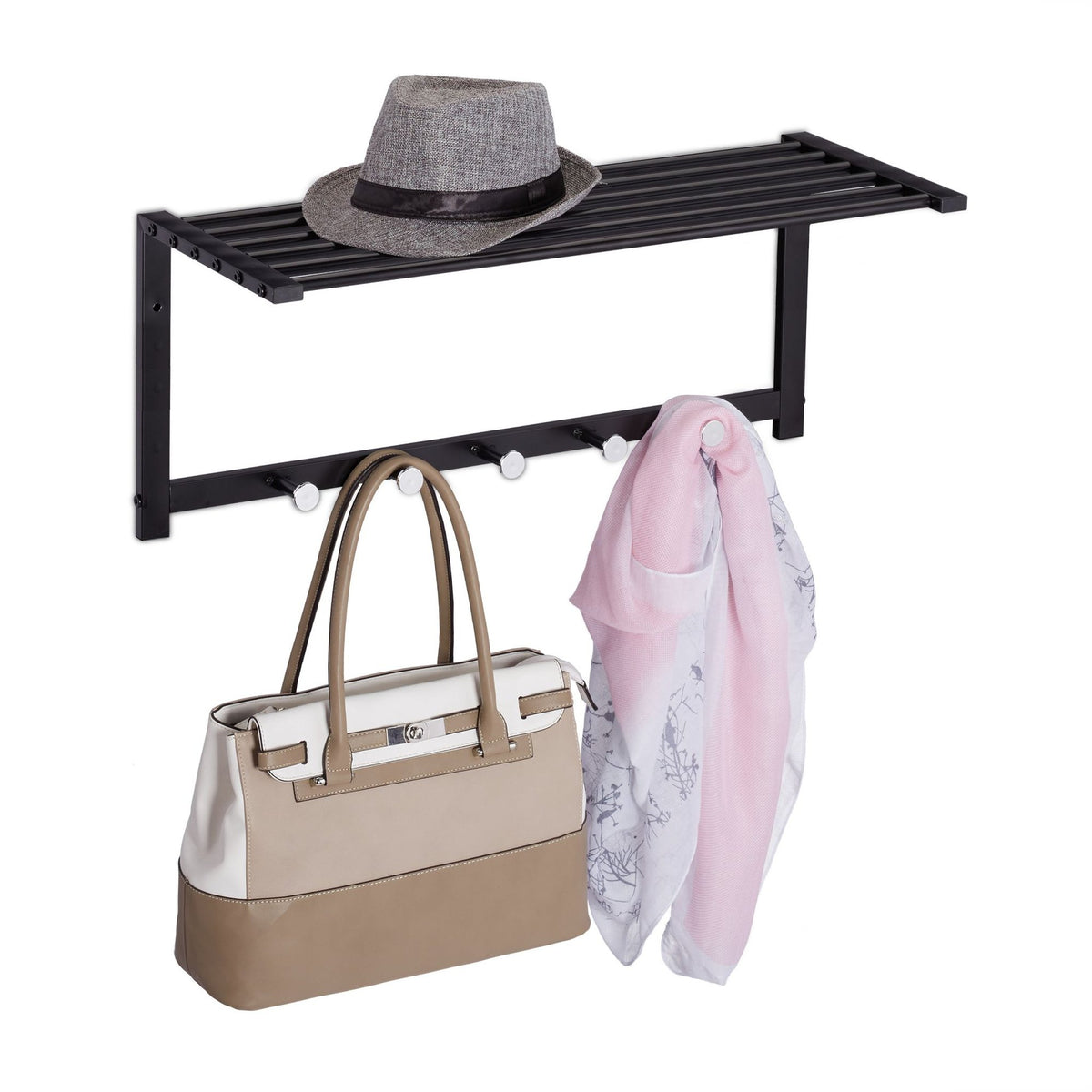 Clothes hanger with shelf