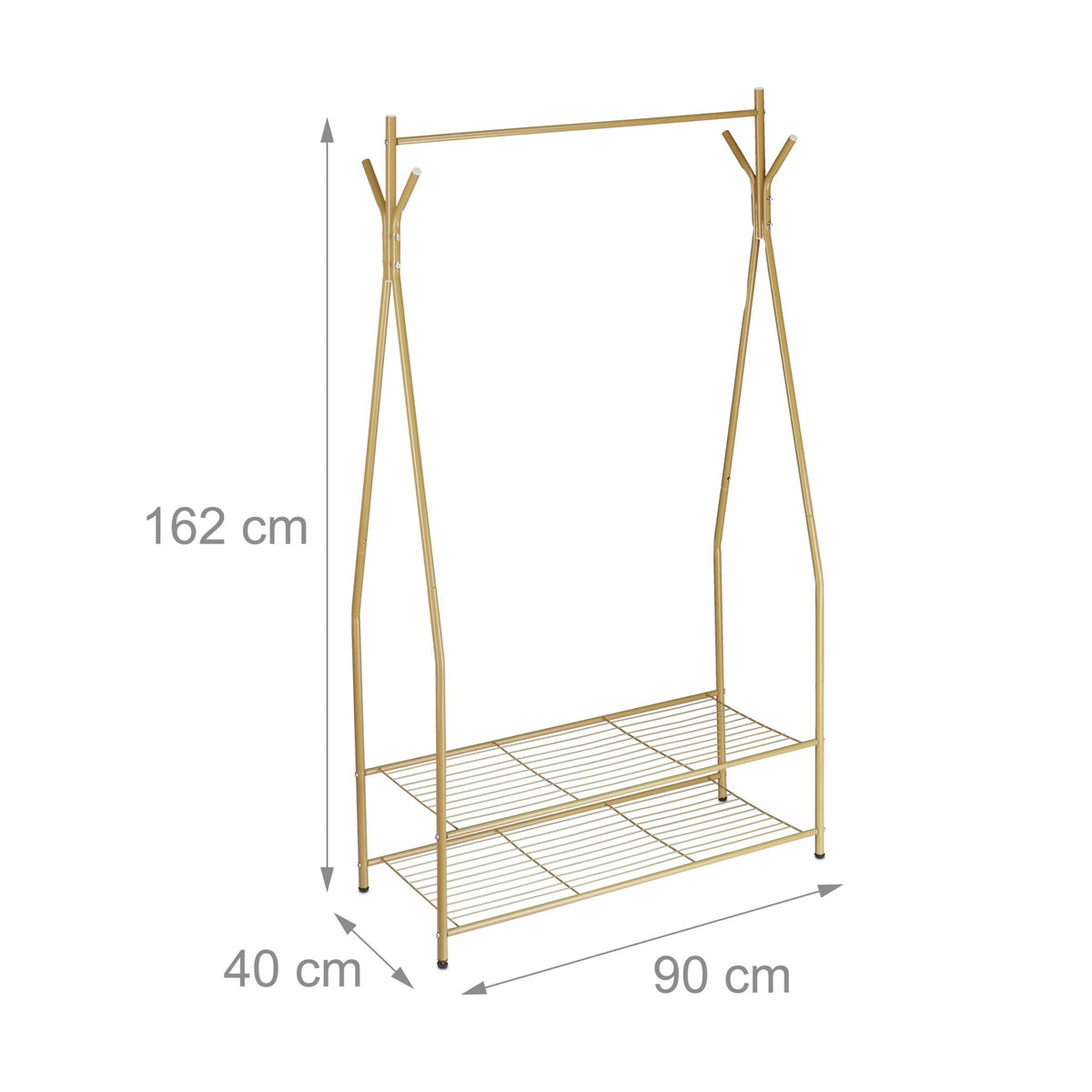 Clothes hanger with shoe shelf SANDRA