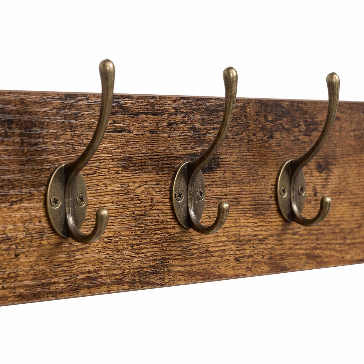 Coat Rack & Bench with Storage, Brown, MDF & Iron