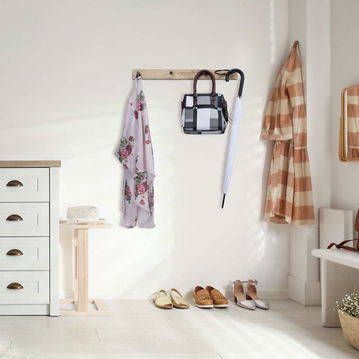 Coat Rack with Scarf Ring