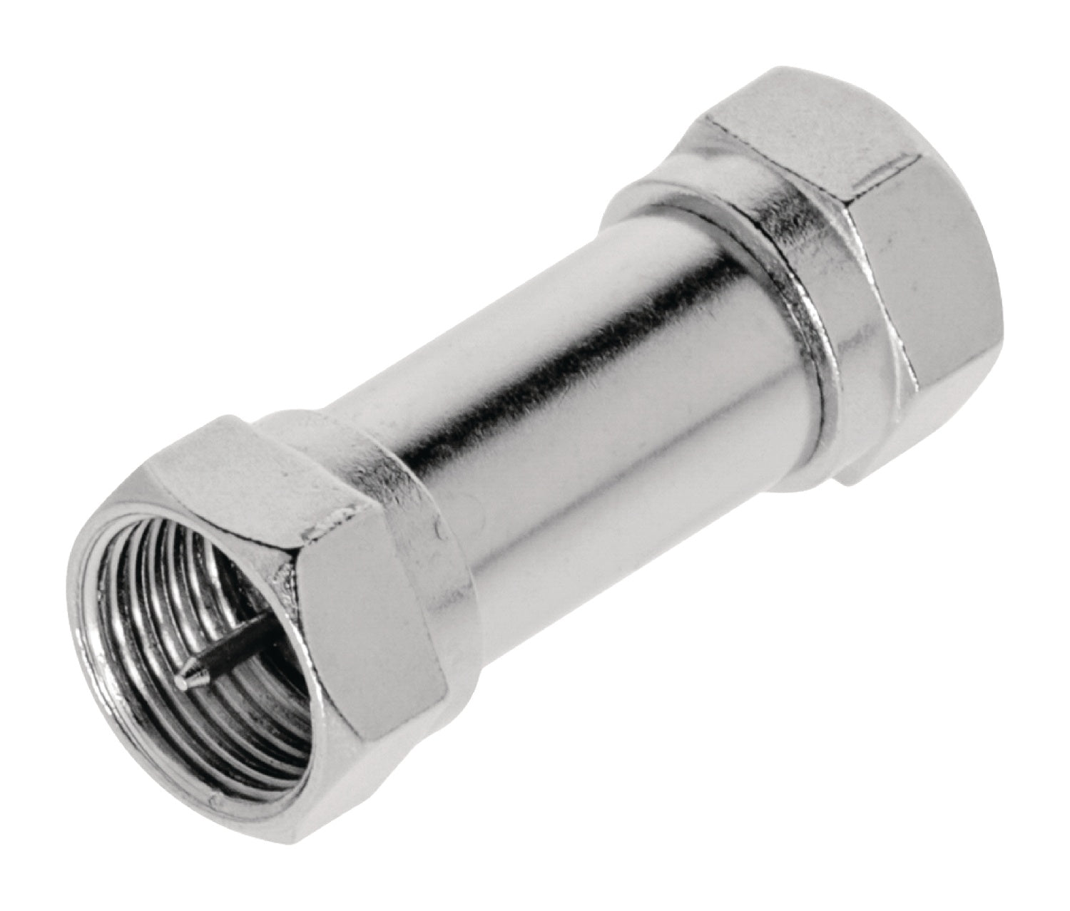 Coax adapter F F-Male - F-Male Silver
