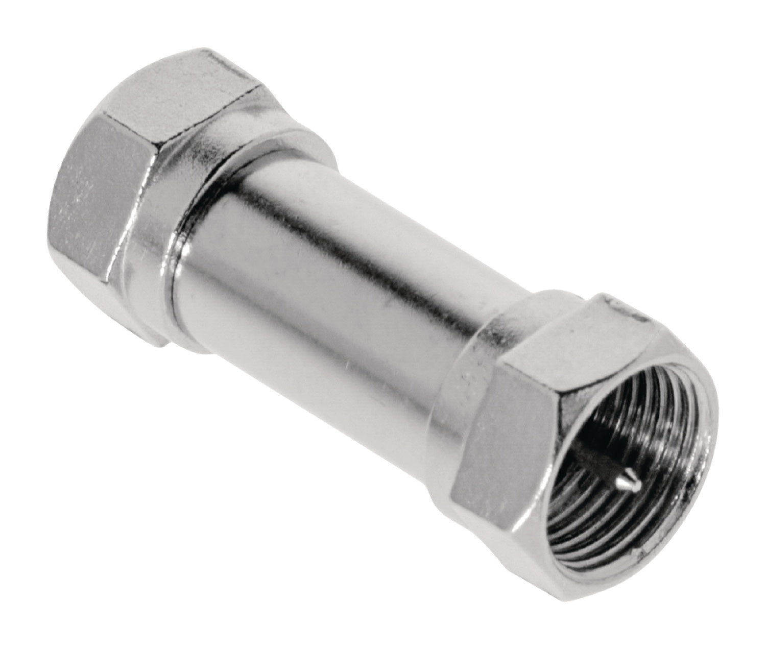 Coax adapter F F-Male - F-Male Silver