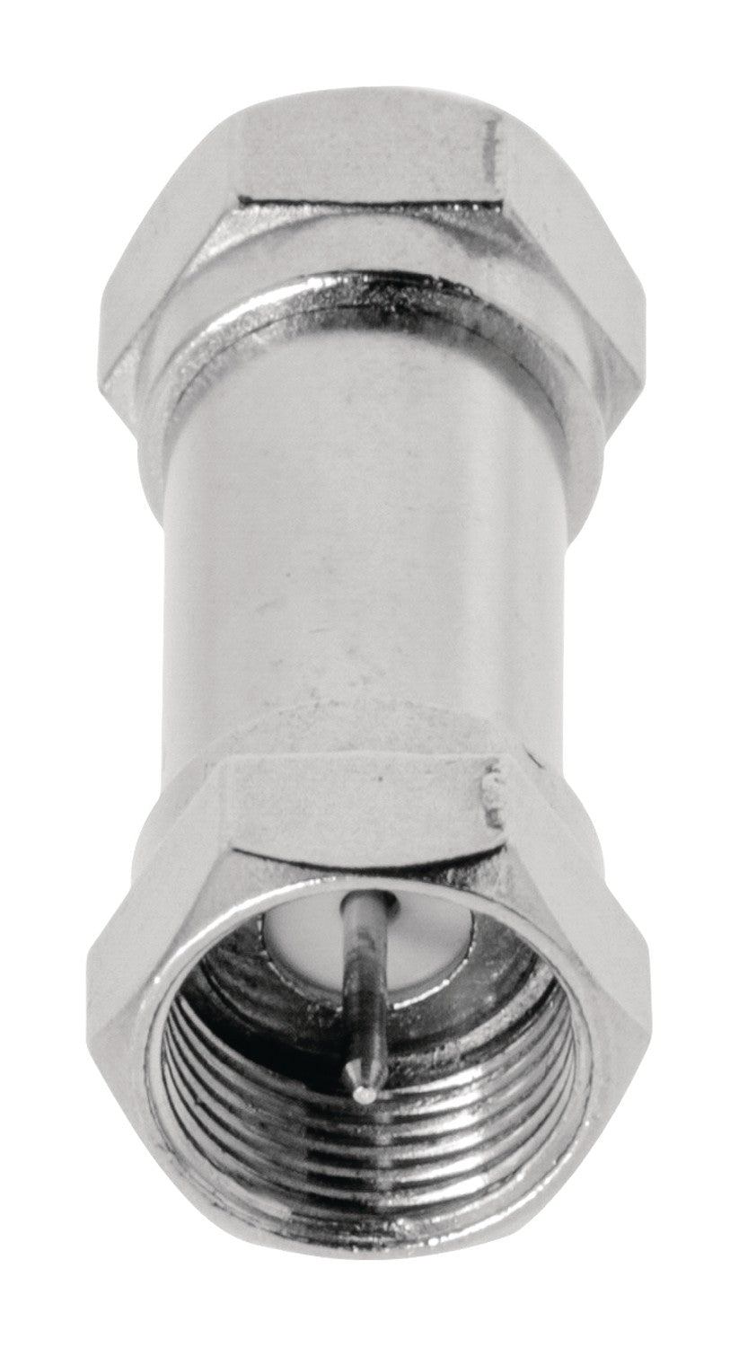 Coax adapter F F-Male - F-Male Silver