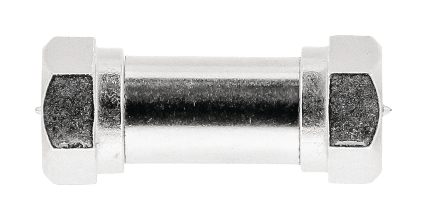 Coax adapter F F-Male - F-Male Silver