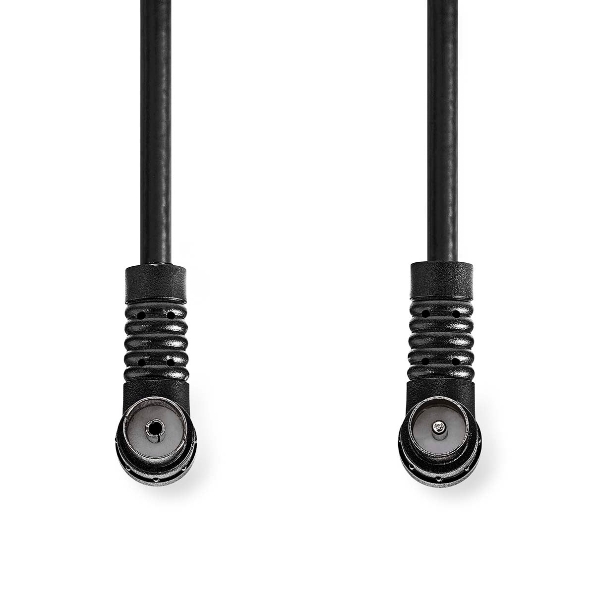 Coaxial cable | IEC (Coax) Male | IEC (Coax) Female | Nickel Plated | 120 dB| 75 Ohm | Four Protections | 1.50 m | Round | PVC | Black | Label