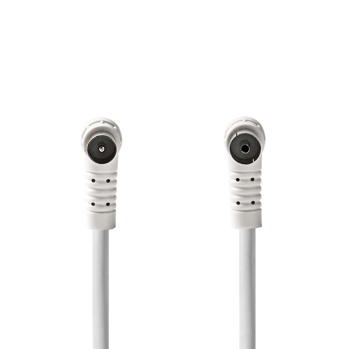 Coaxial cable | IEC (Coax) Male | IEC (Coax) Female | Nickel Plated | 120 dB| 75 Ohm | Four Protections | 20.0 m | Round | PVC | White | Plastic bag