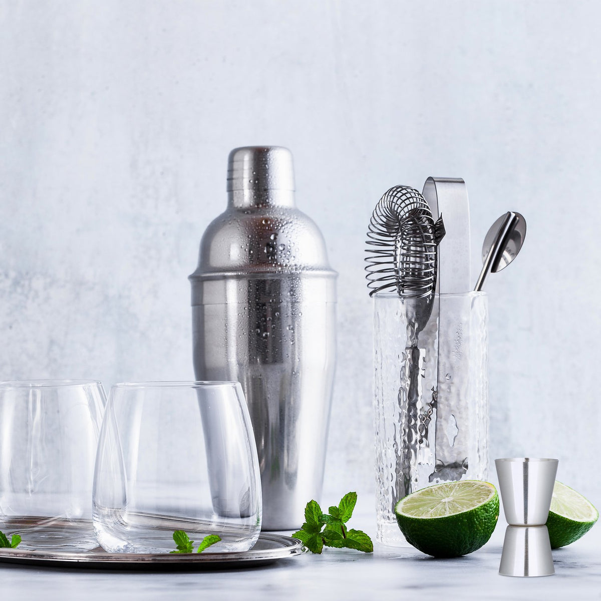 Cocktail set stainless steel 5 parts