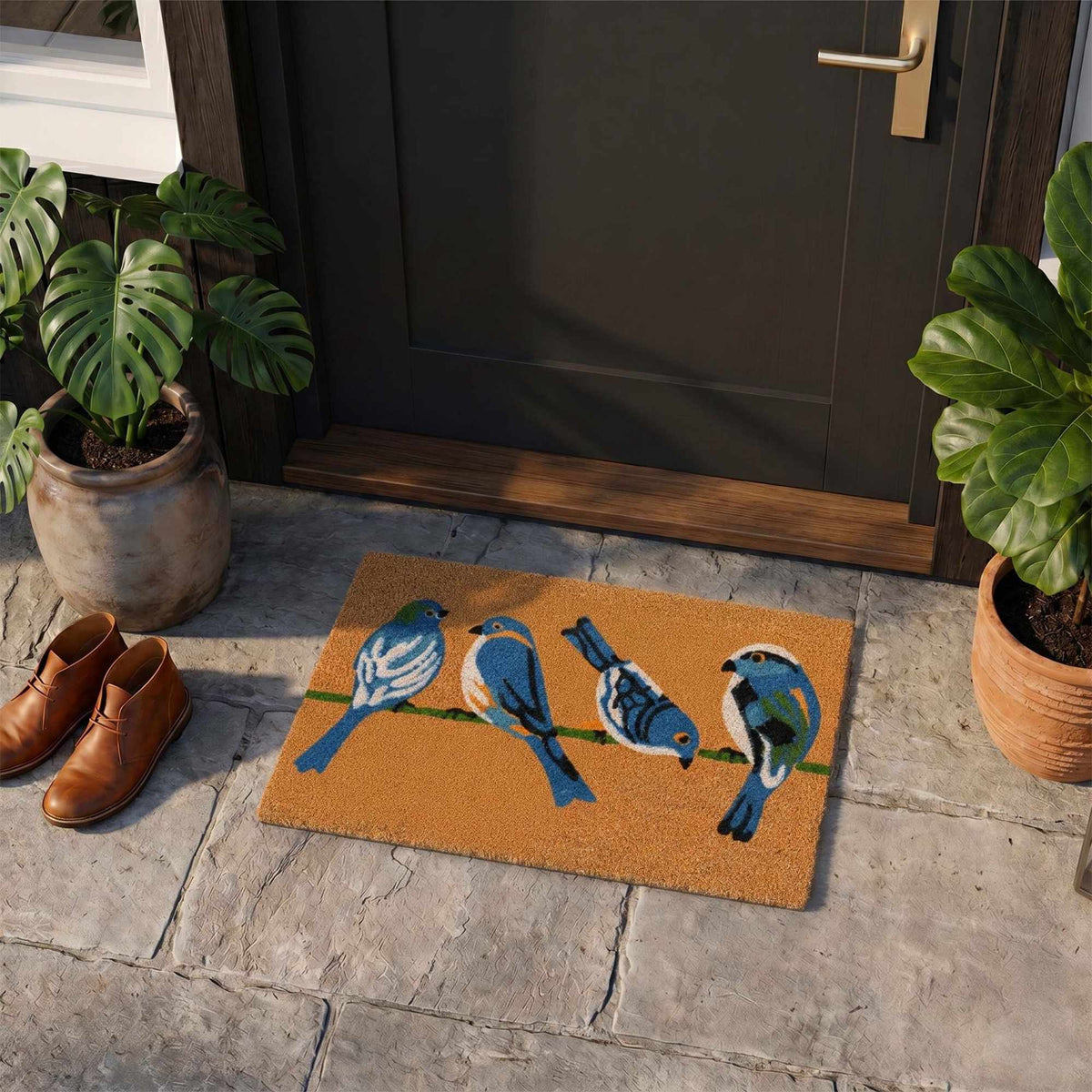 Coconut Animal Doormat, 60x40 cm, Non-Slip Backing