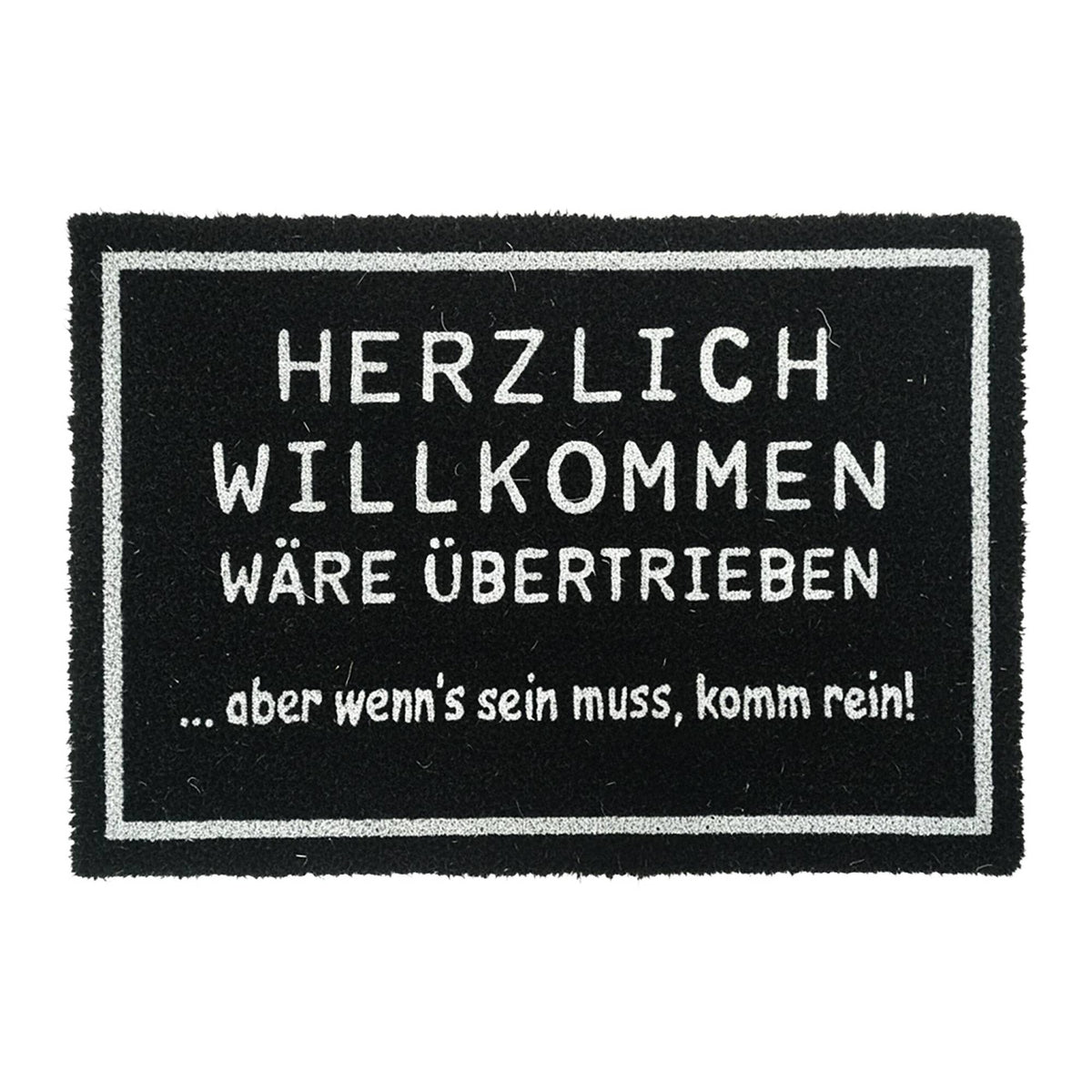 Coconut Doormat, 60x40 cm, Humorous Saying, Non-Slip