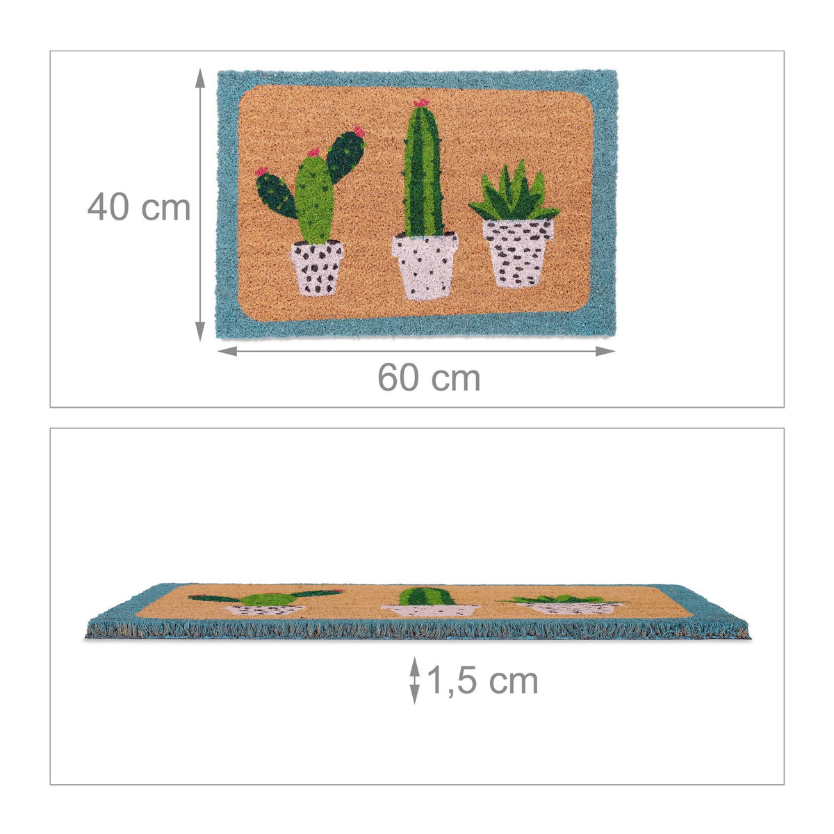 Coconut Doormat Cactus
