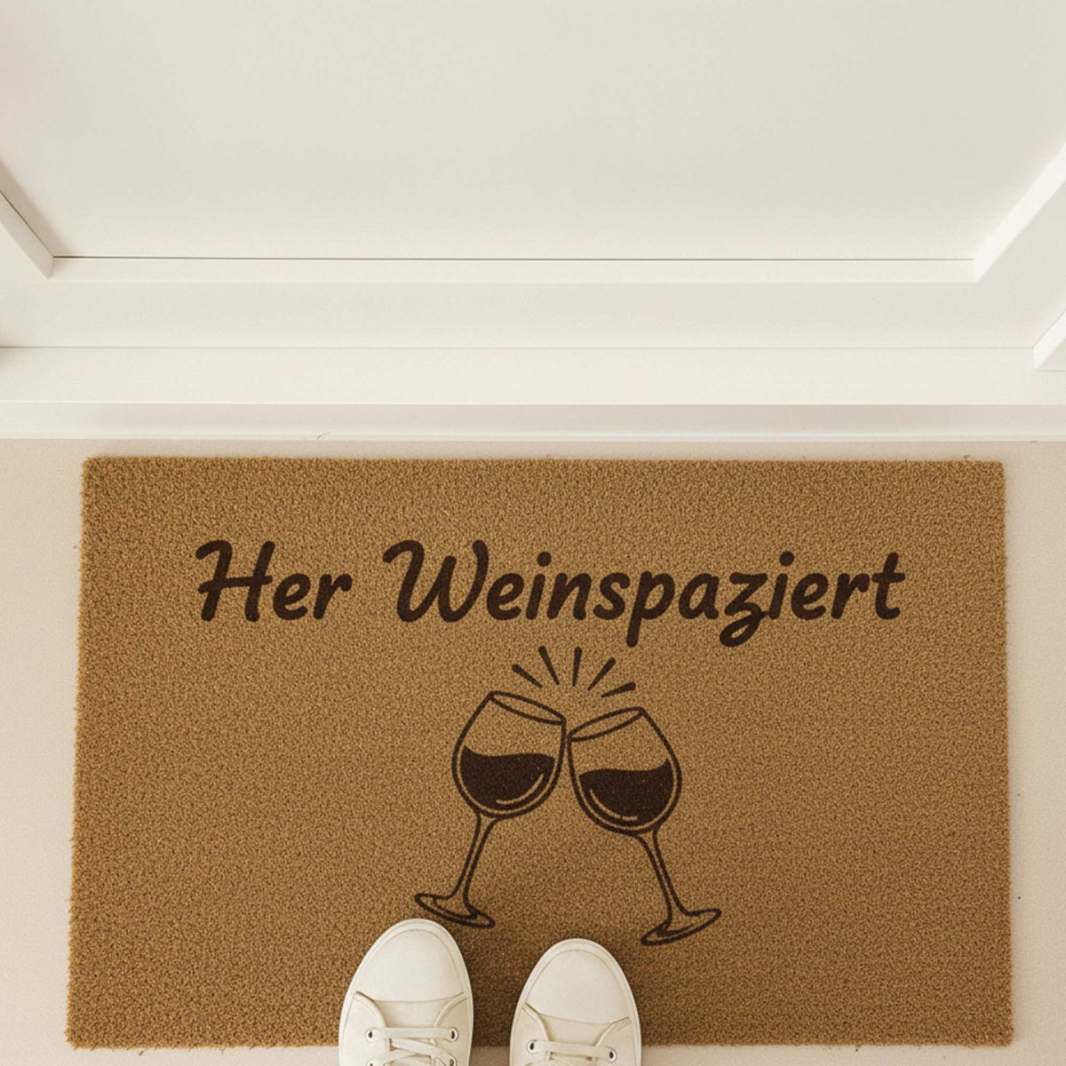 Coconut Doormat with Humorous Saying, 60 x 40 cm