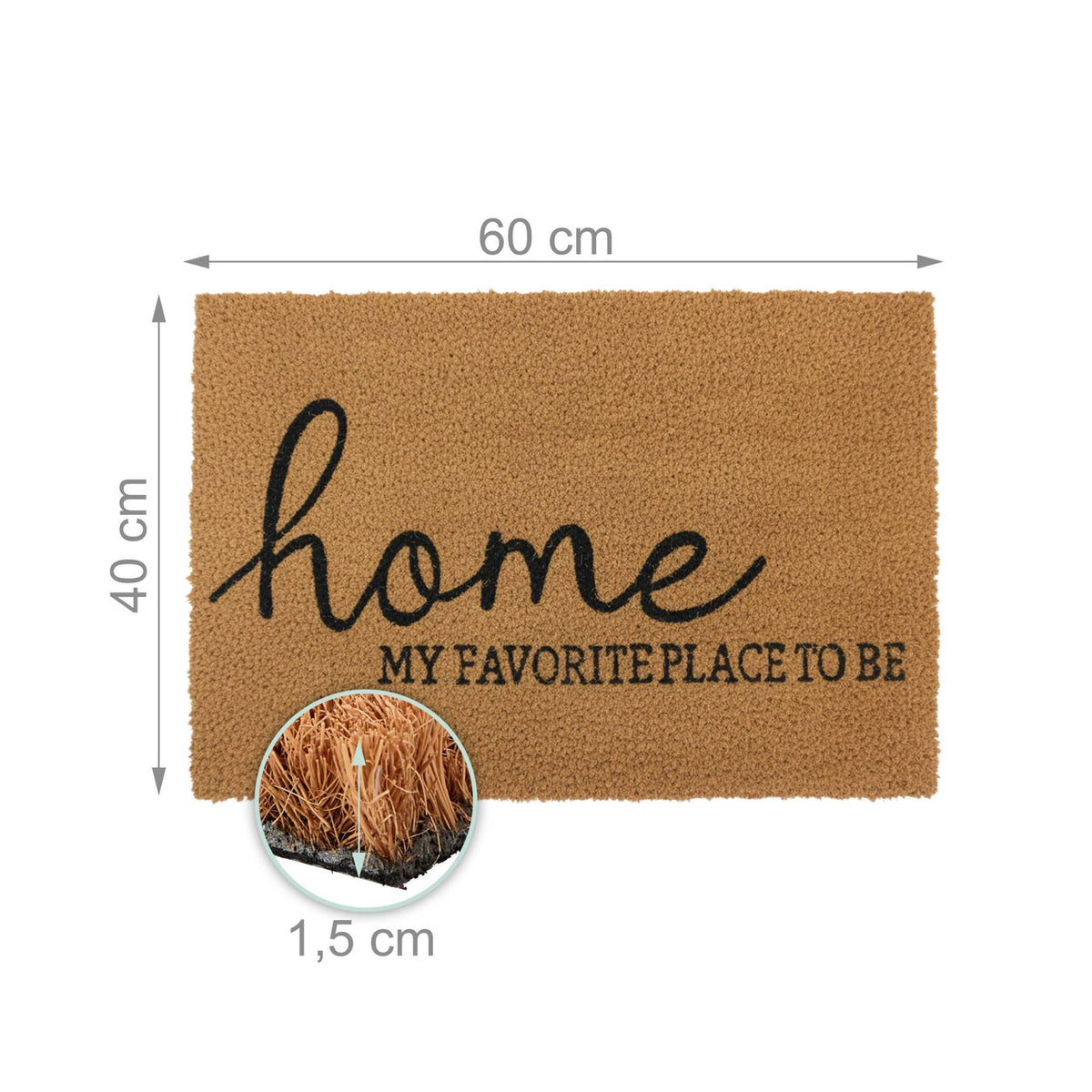Coconut Fiber Non-Slip Door Mat – Indoor/Outdoor Use