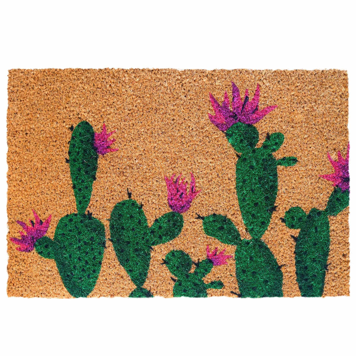Coconut Fibre Doormat, Botanical Design, 60x40 cm